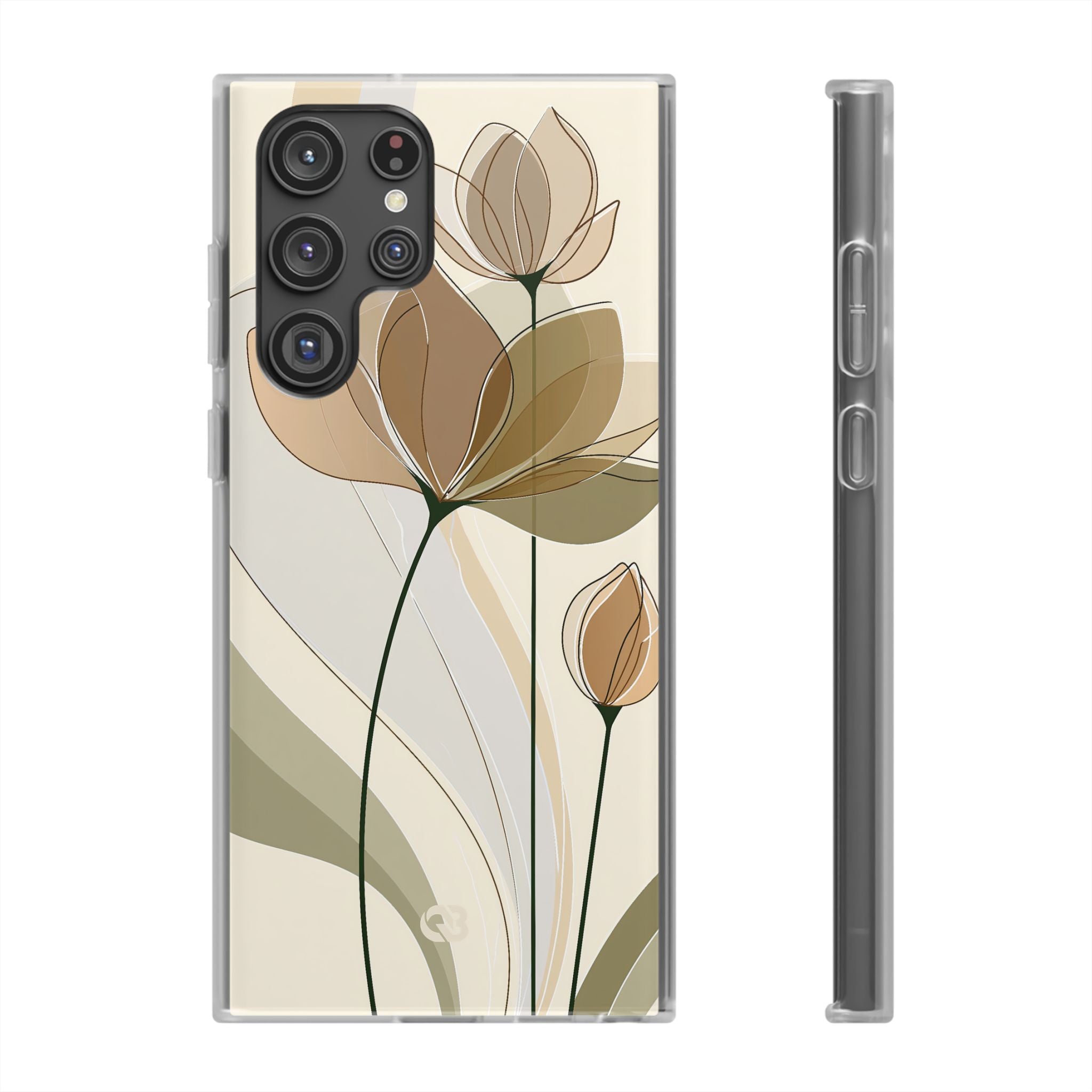 Beige Lite Phone Case for Samsung - Muted Ochre Petals