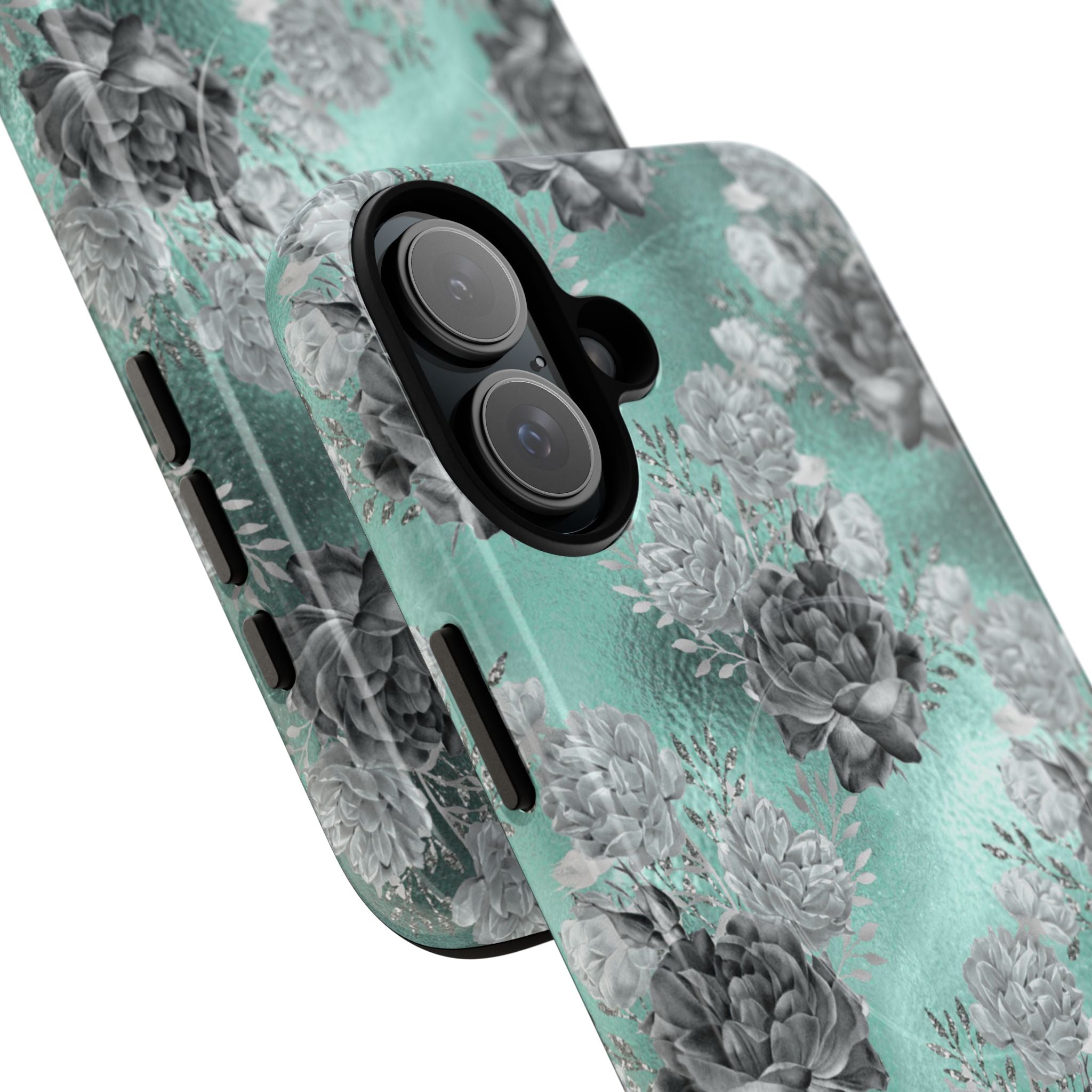 Frost Mint Floral · Tough+ Magsafe