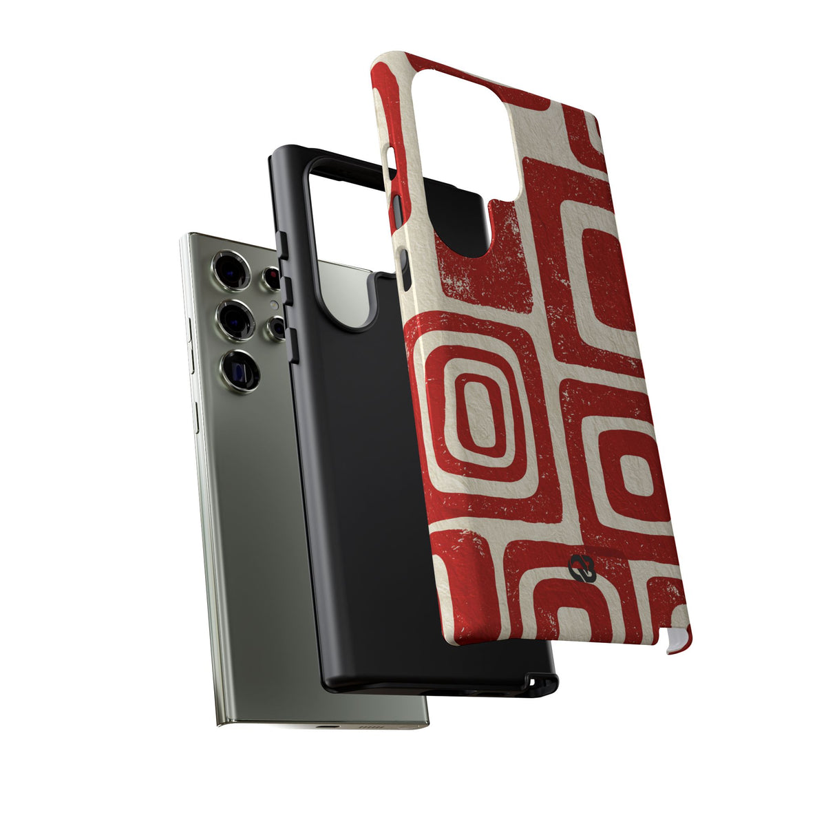 Vermilion Block Motif · Tough Phone Case for Samsung · Red