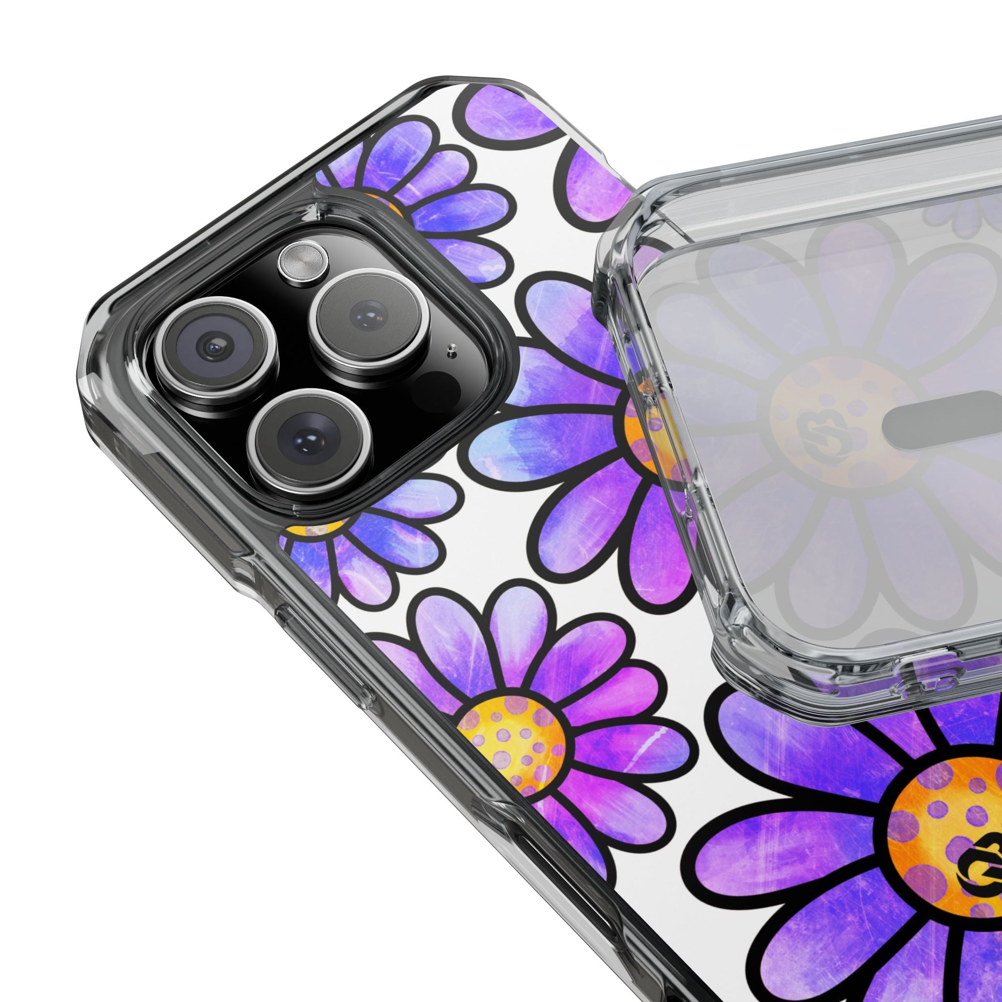 Violet Grunge Bloom · Impact Phone Case for iPhone · Magsafe