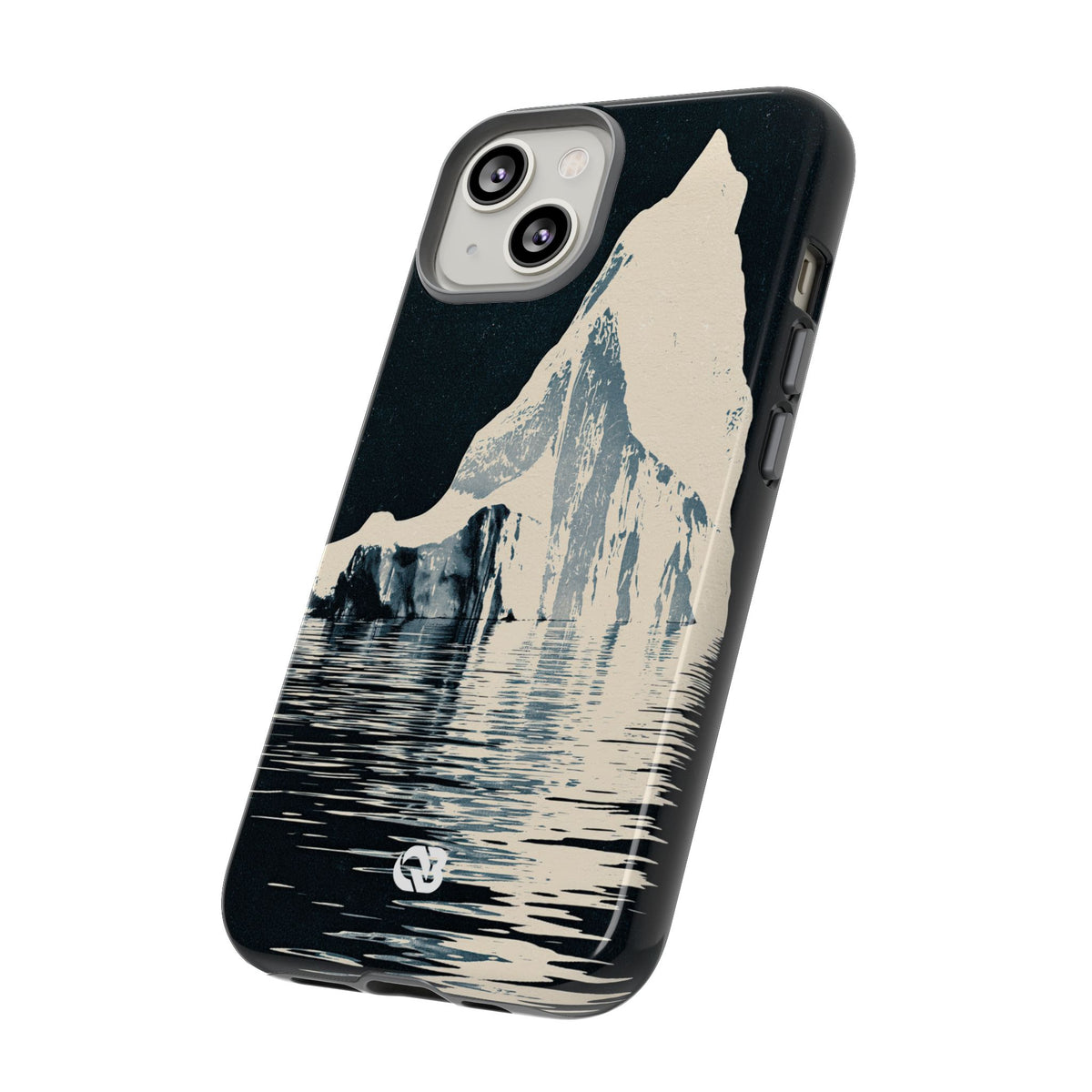 Blue Tough Phone Case for iPhone - Frozen Navy Monolith