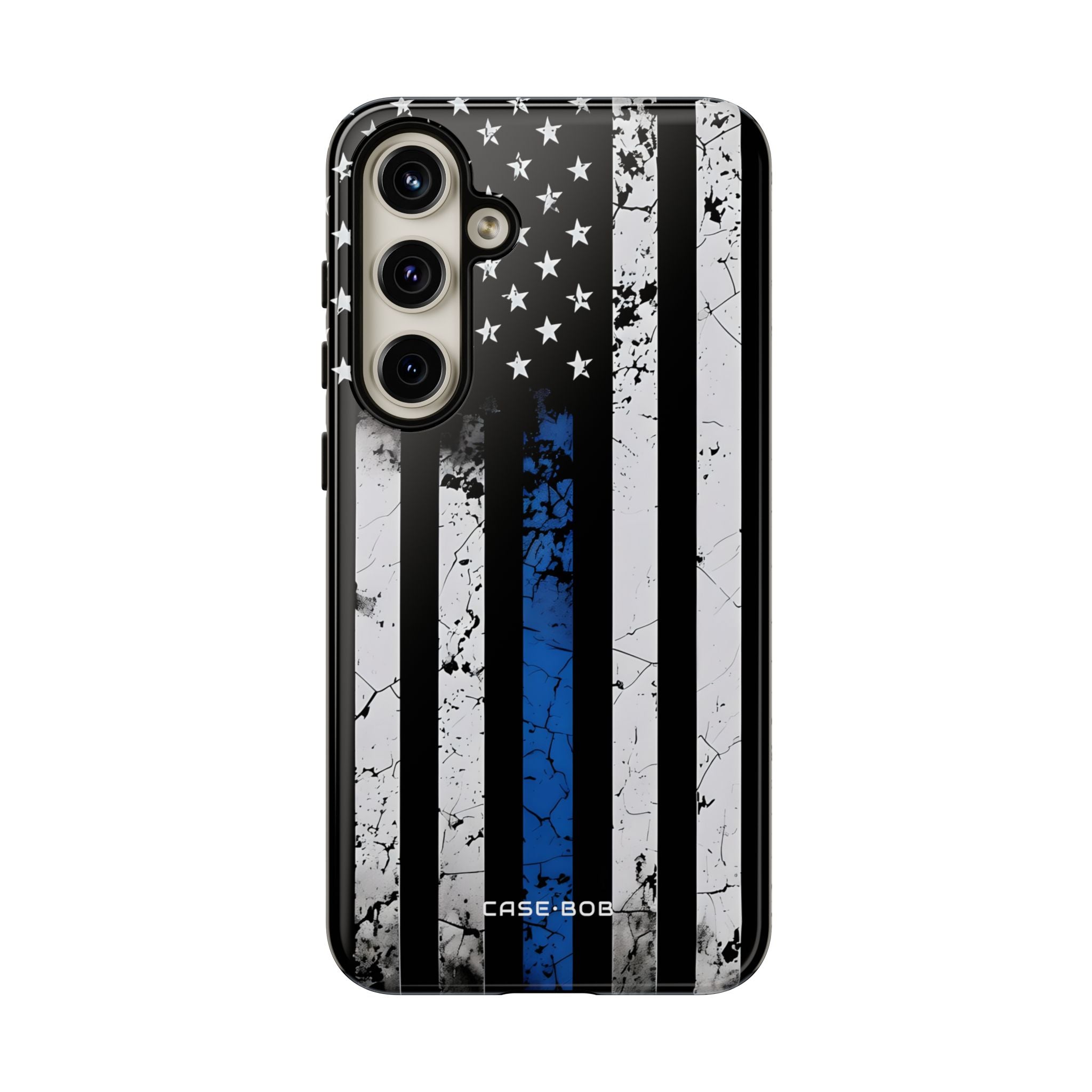 Blau gestreifte Flagge Samsung S24 Plus Case - Tough