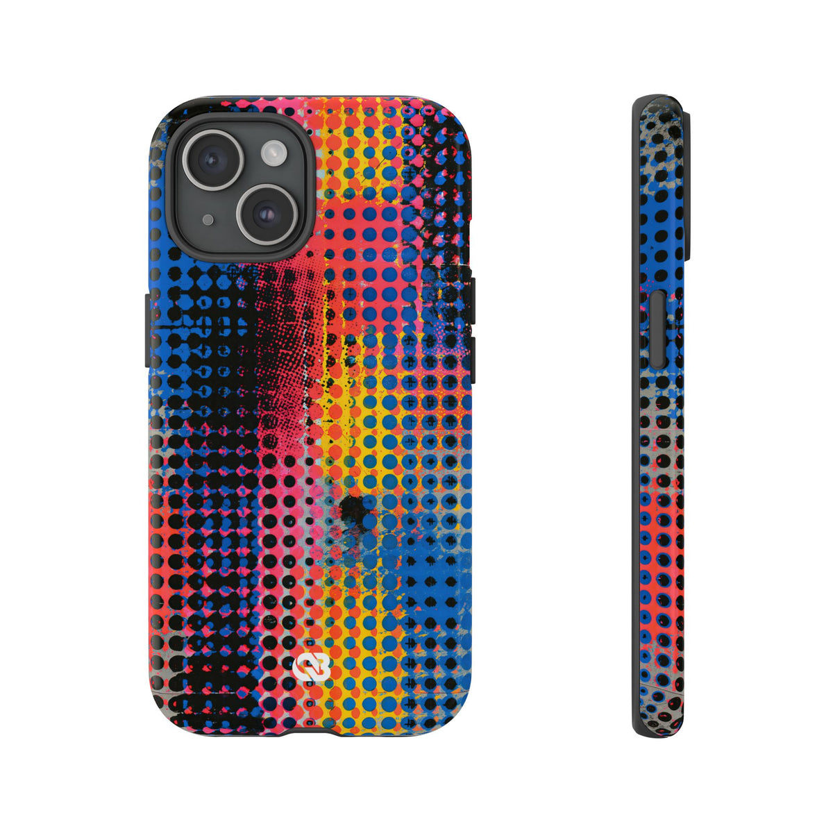 Chromatic Halftone Grid · Tough Phone Case for iPhone · Blue