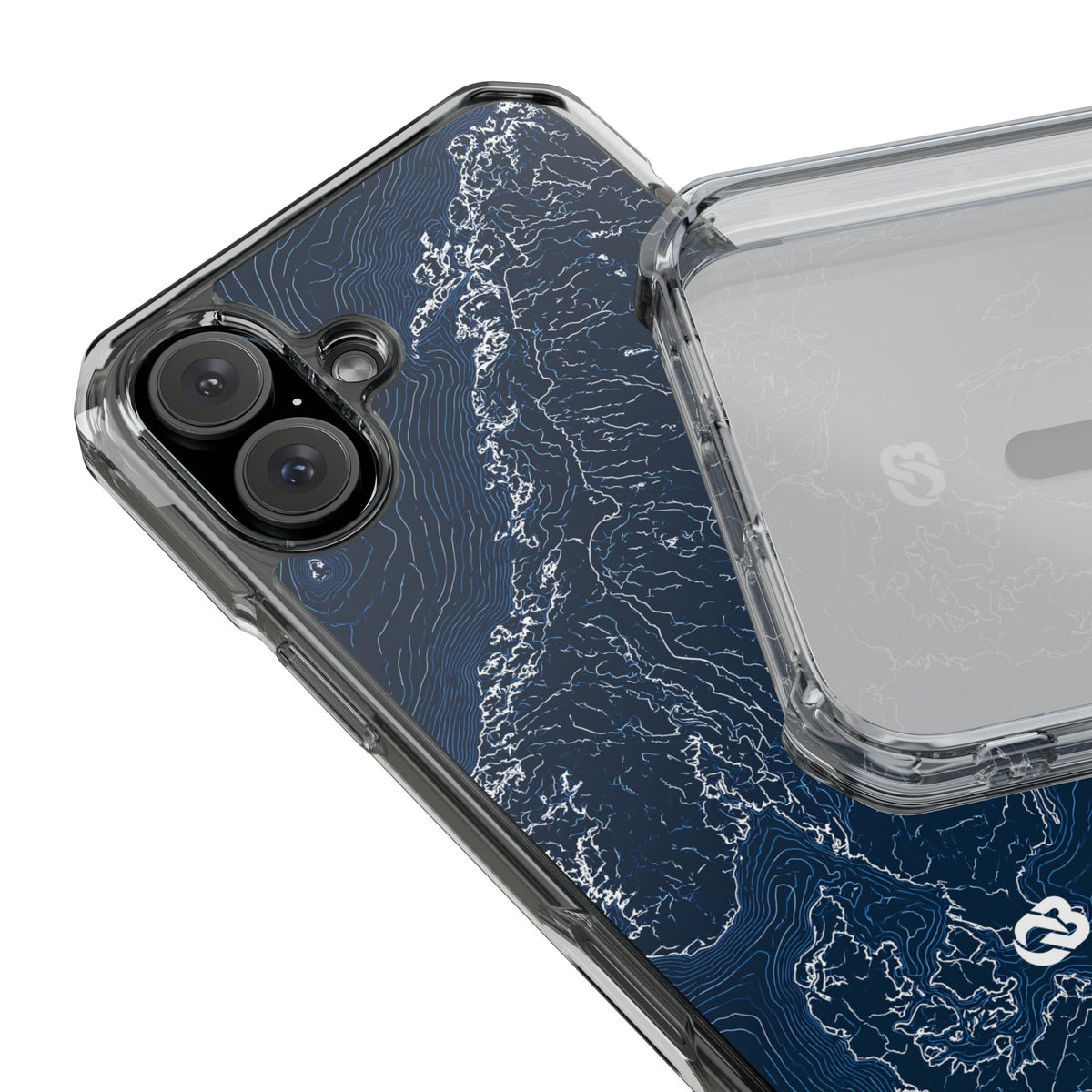 Nordic Contour Chart · Clear Impact Magnetic Phone Case for iPhone · Blue