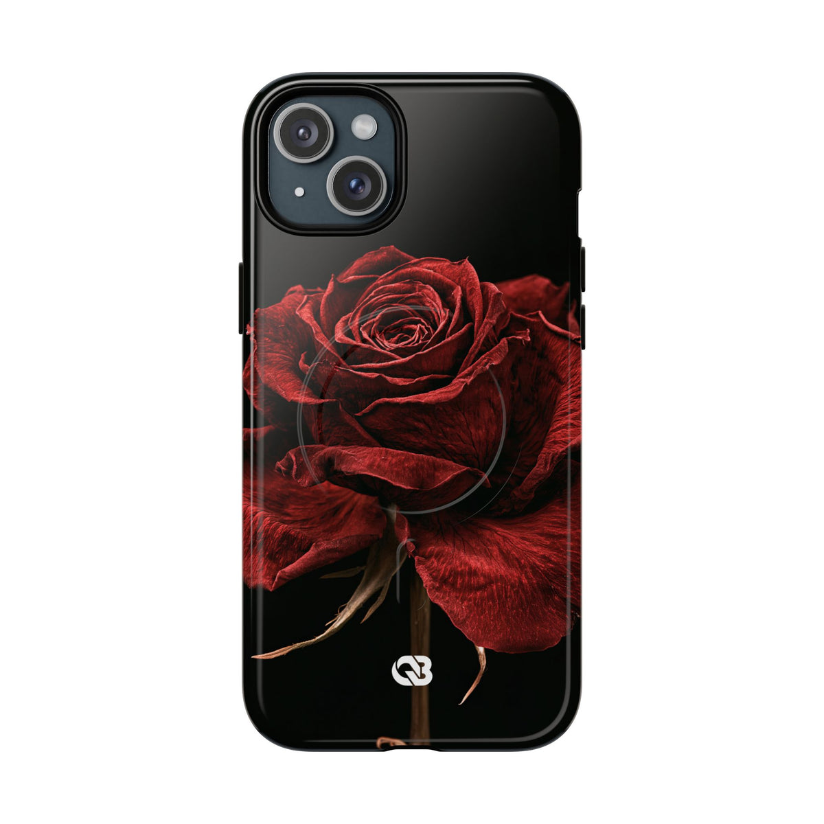 Crimson Noir Rose · Tough 2.0 Magnetic Phone Case for iPhone · Black
