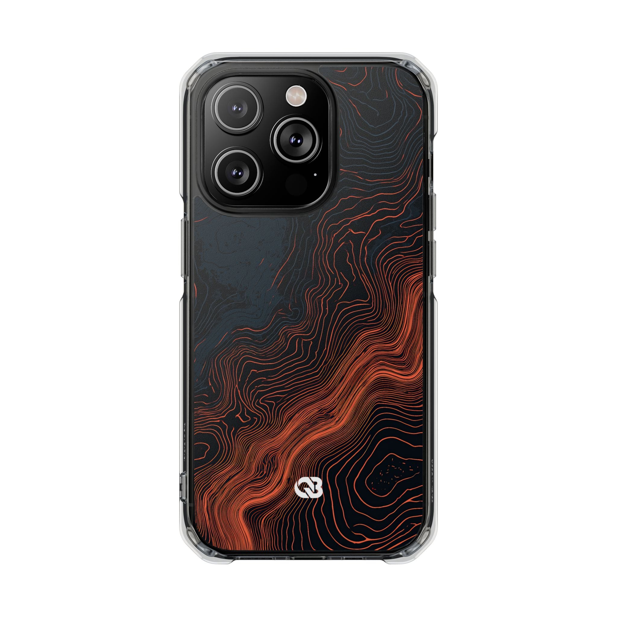 Black Impact MagSafe Phone Case for iPhone - Volcanic Basalt Map
