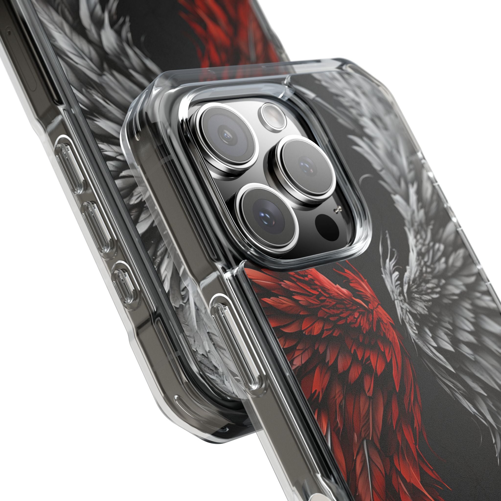 Crimson White Wings iPhone 16 Pro Case - Impact