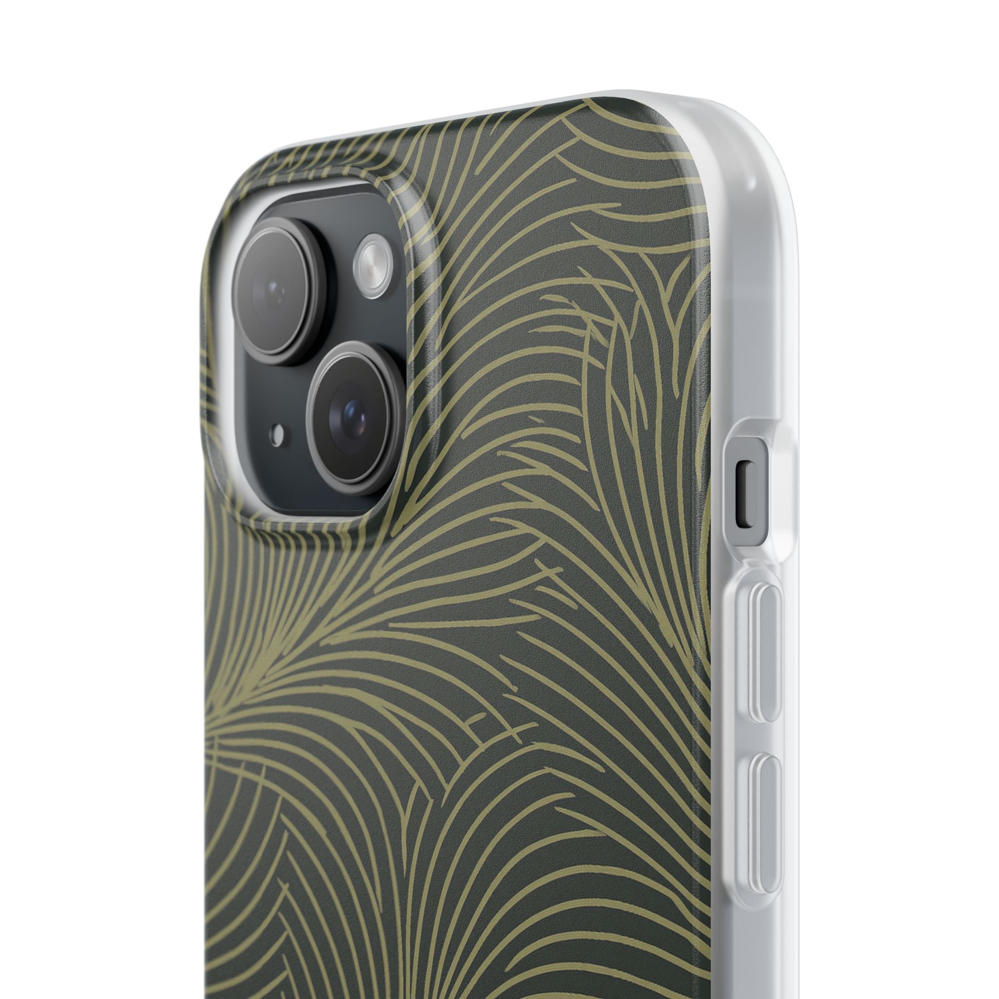 Green Lite Phone Case for iPhone - Dark Olive Plume