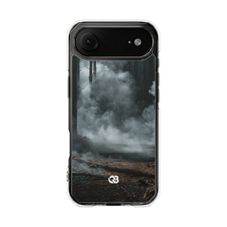 Shadowed Pine Mist · Clear Impact Magnetic Phone Case for iPhone · Black