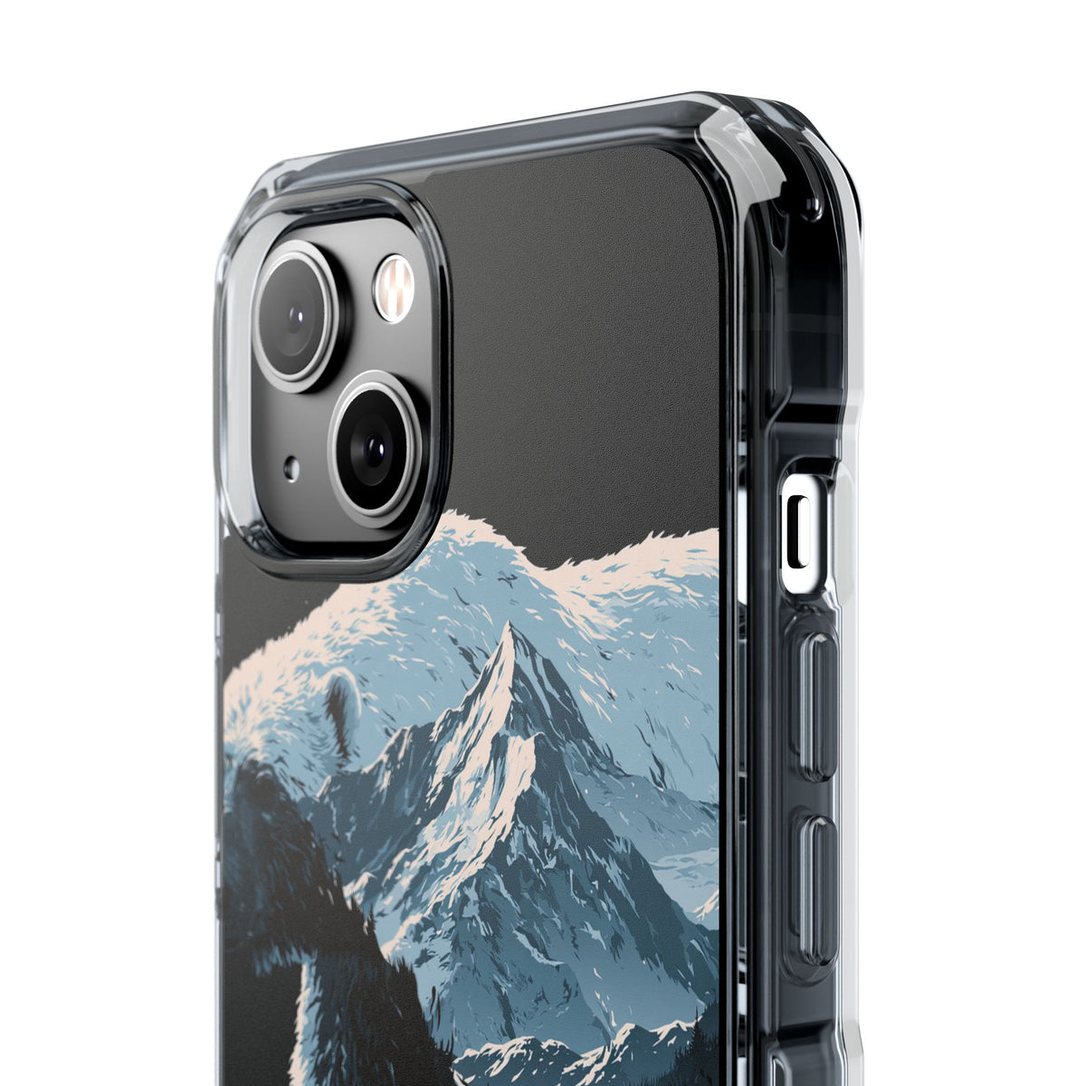 Nordic Arctic Bear · Clear Impact Magnetic Phone Case for iPhone · Black