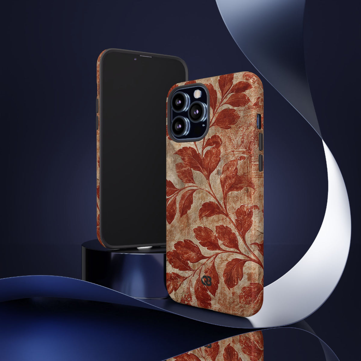 Terracotta Botanical Fresco · Tough Phone Case for iPhone · Red