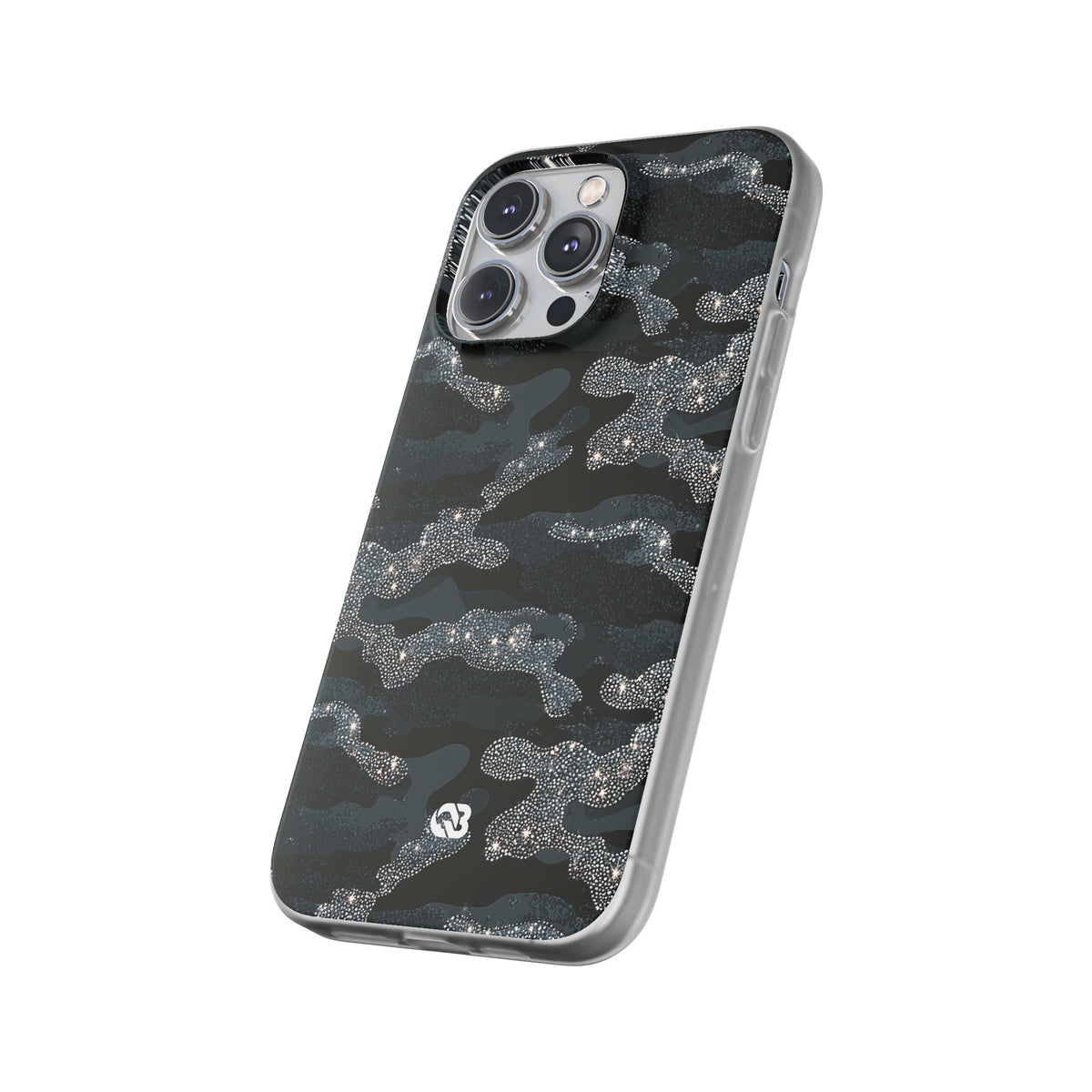Glitter Shadow Camo · Lite Phone Case for iPhone · Black