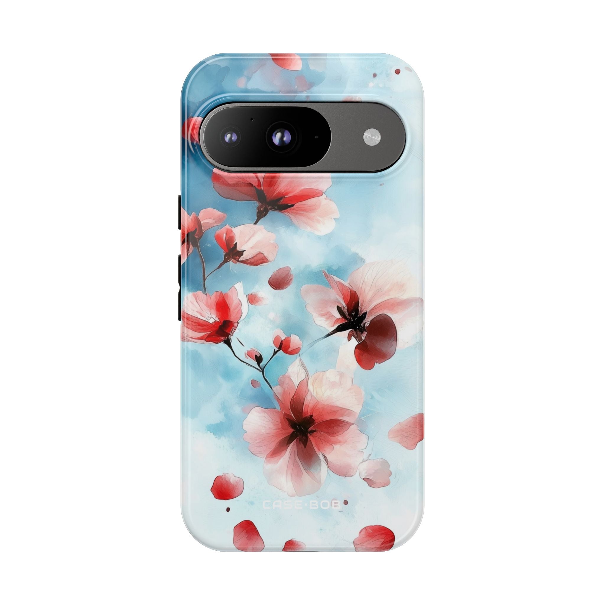 Pink Blossom Drift Google Pixel 9 Case - Tough