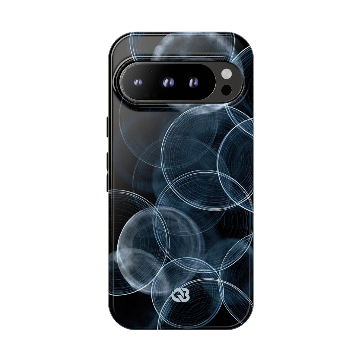 Blue Tough Phone Case for Google Pixel - Cyan Pulse Ripple