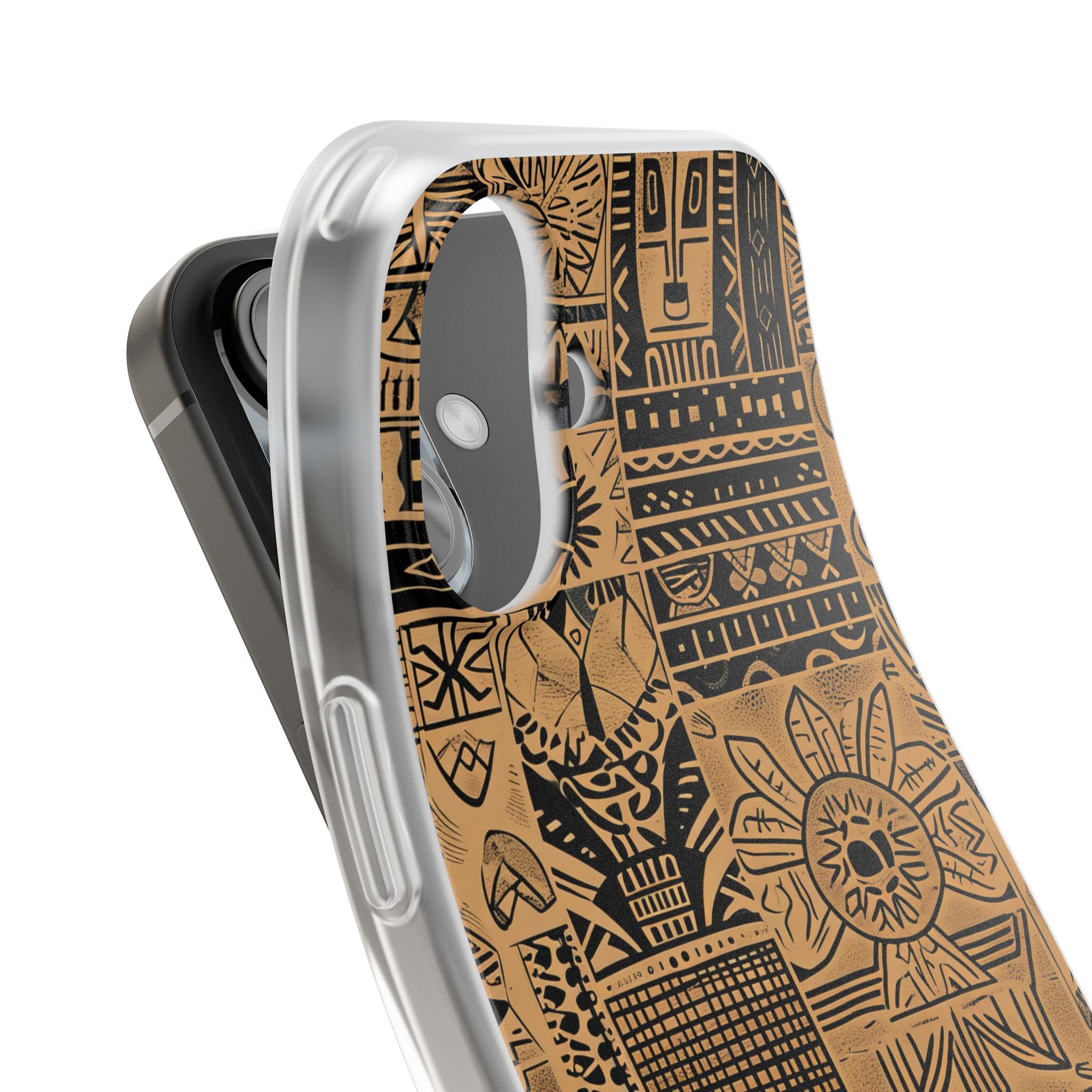 Tribal Faces iPhone 16 Case - Soft