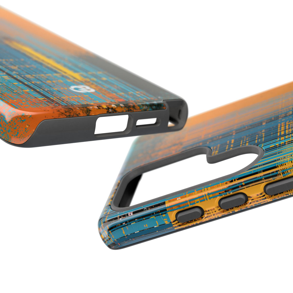 Cyber Glitch Stream · Tough Phone Case for Samsung · Teal