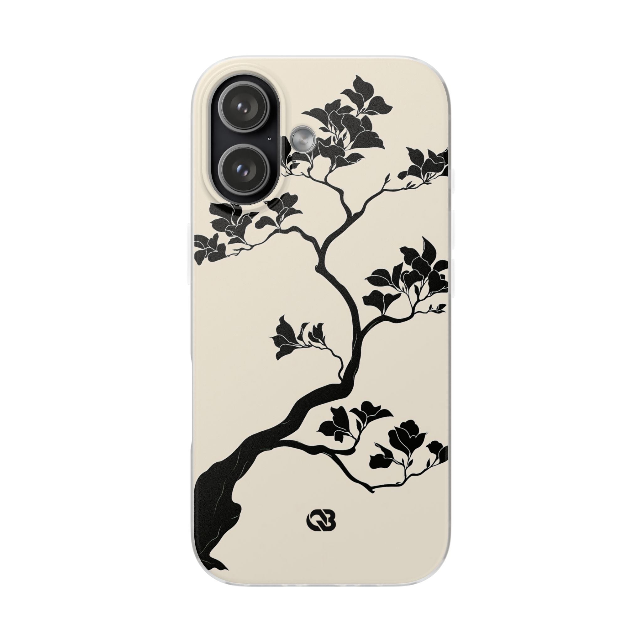 Beige Lite Phone Case for iPhone - Obsidian Bonsai Silhouette