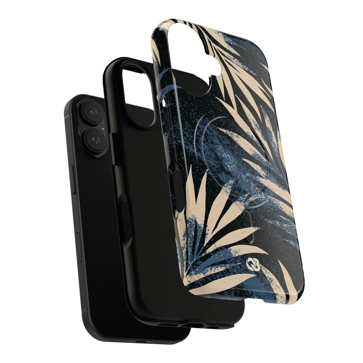Blue Tough 2.0 Magsafe Phone Case for iPhone - Indigo Sandstone Palm