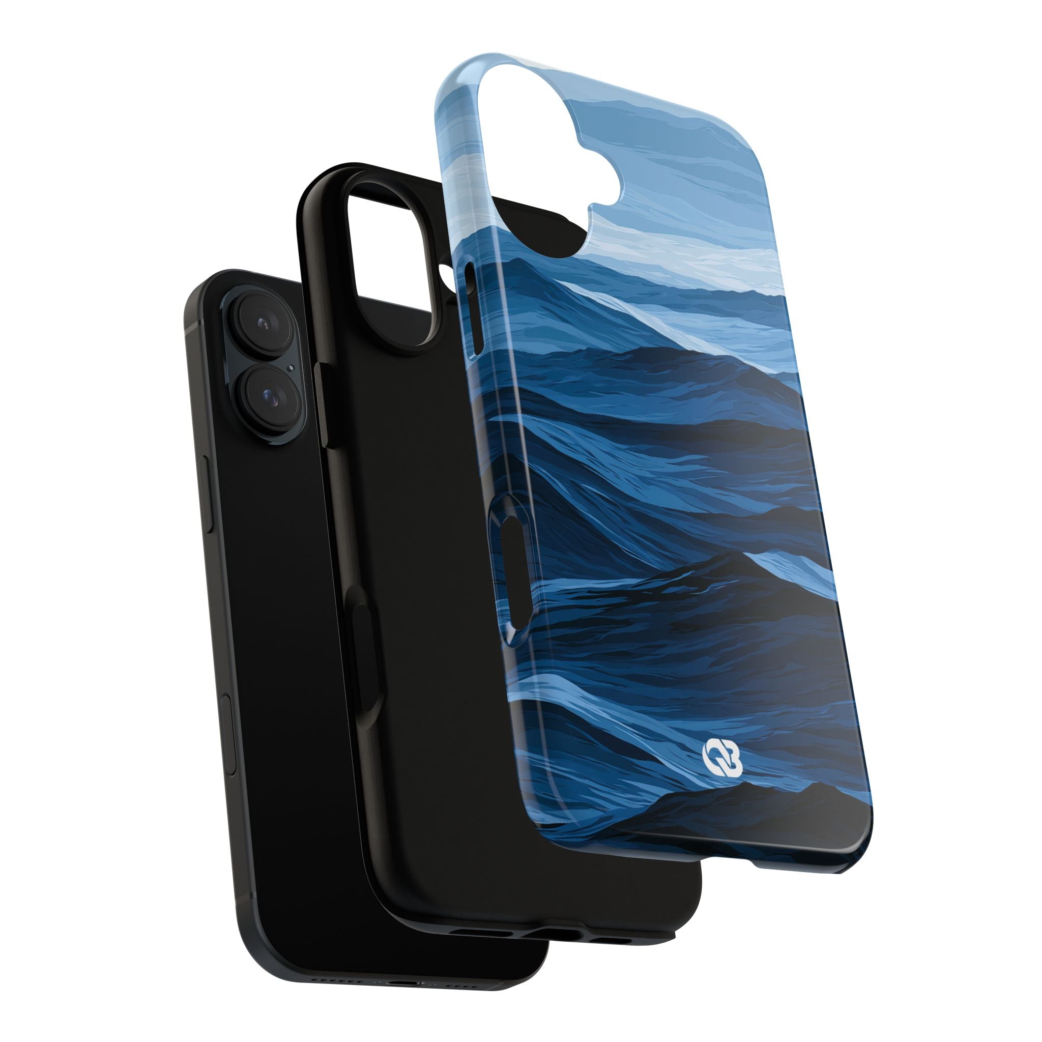 Blue Tough Phone Case for iPhone - Cobalt Ridge Tides