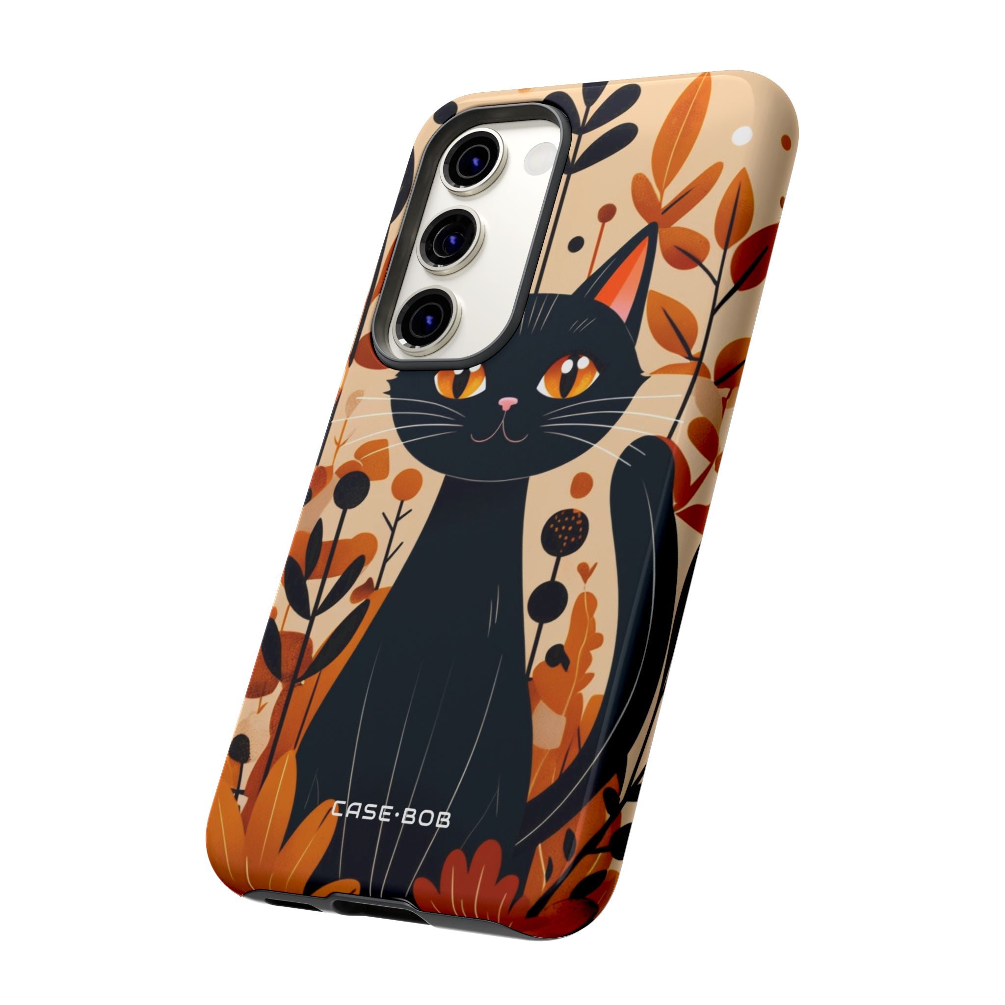 Black Cat Glow Samsung S23 Case - Tough