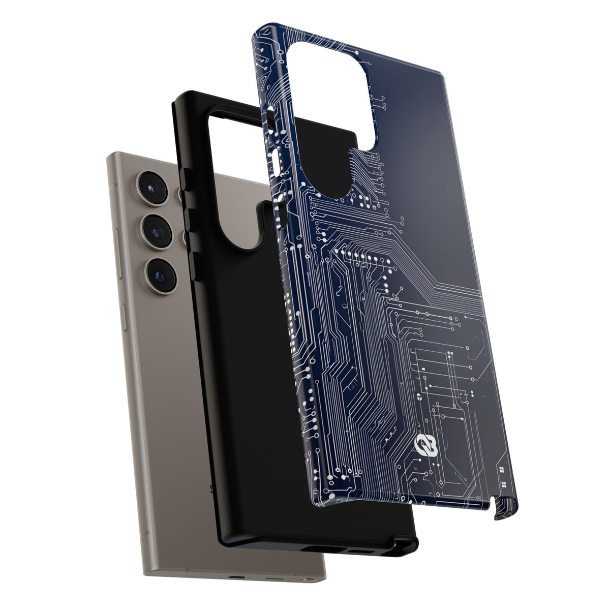 Blue Tough Phone Case for Samsung - Cobalt Data Stream
