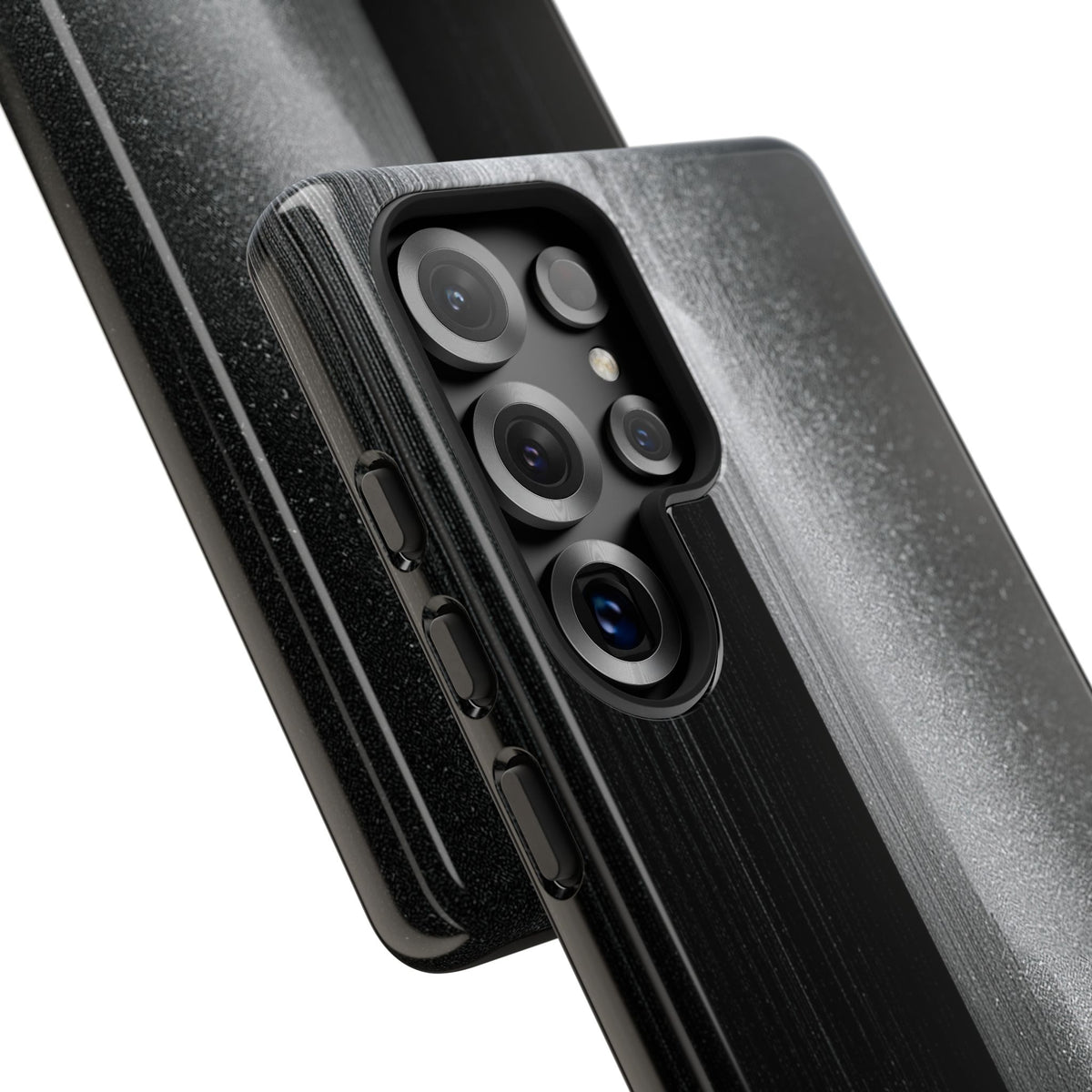 Black Tough Phone Case for Samsung - Brutalist Pixel Monolith