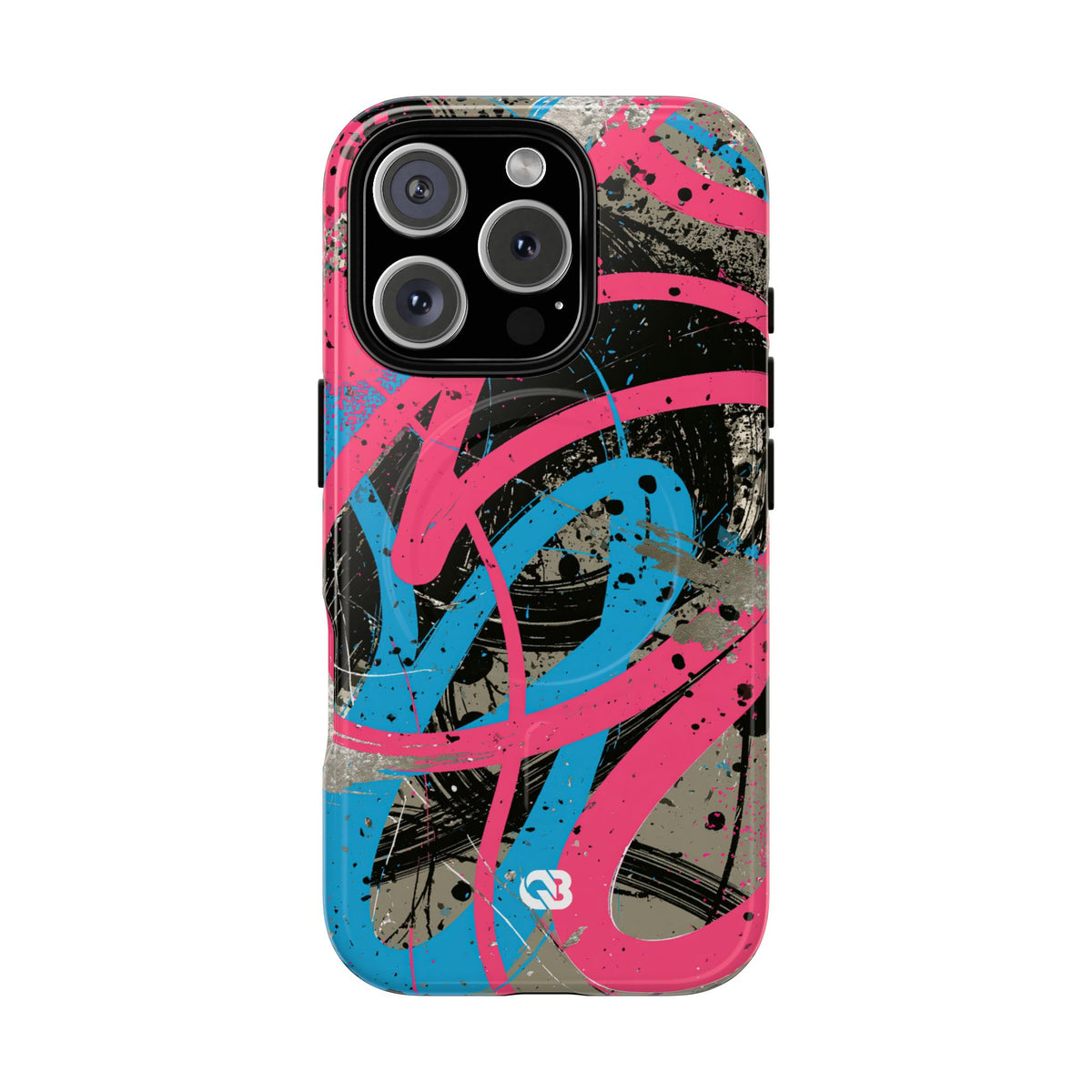 Cyber Splatter Flow · Tough 2.0 Magnetic Phone Case for iPhone · Pink