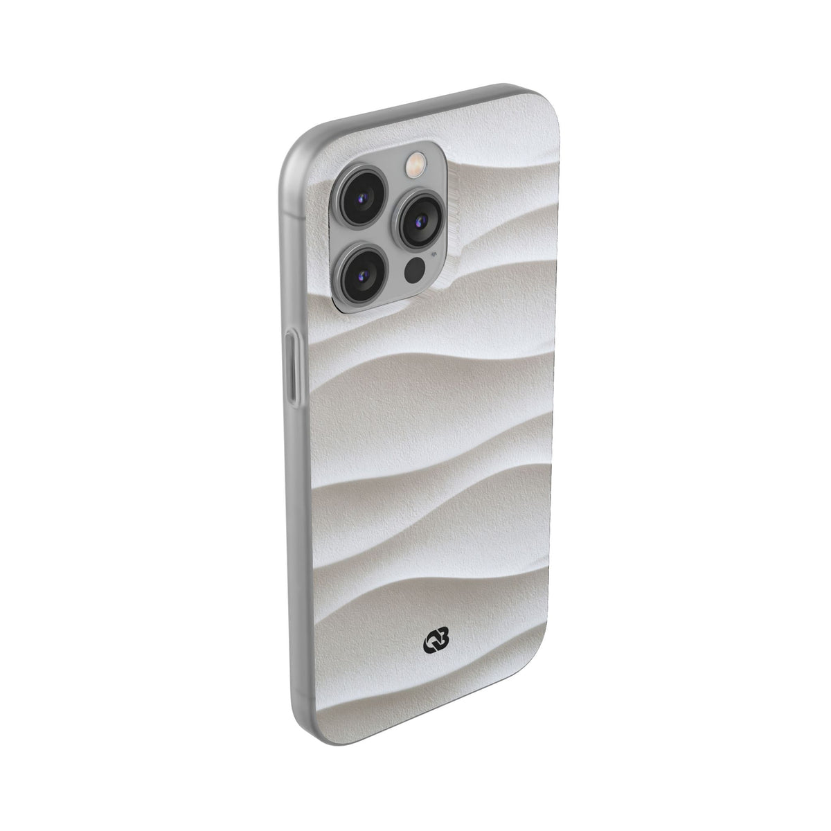 White Lite Phone Case for iPhone - Arctic Flow Ridges