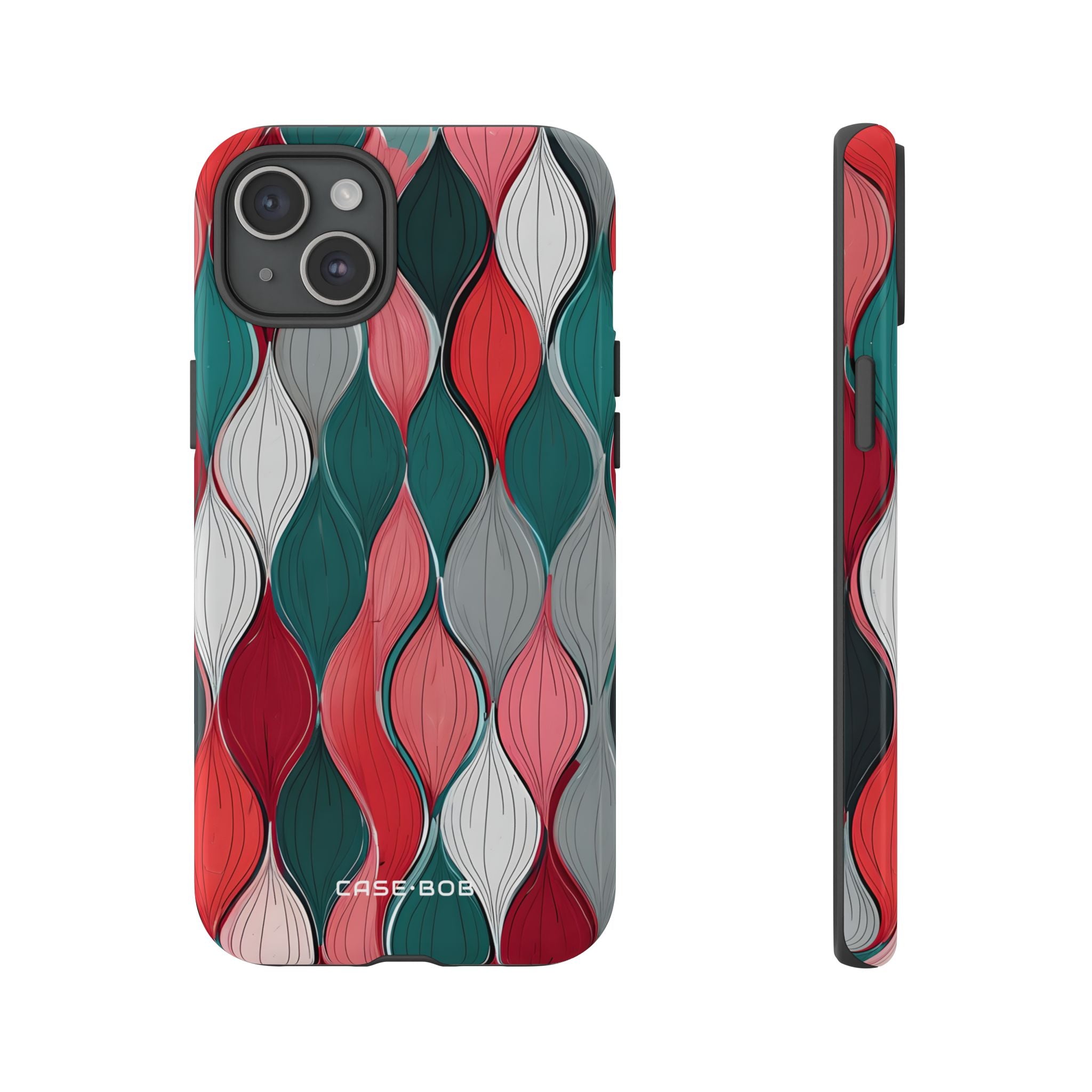Leaf Cascade Teal iPhone 15 Plus Case - Tough