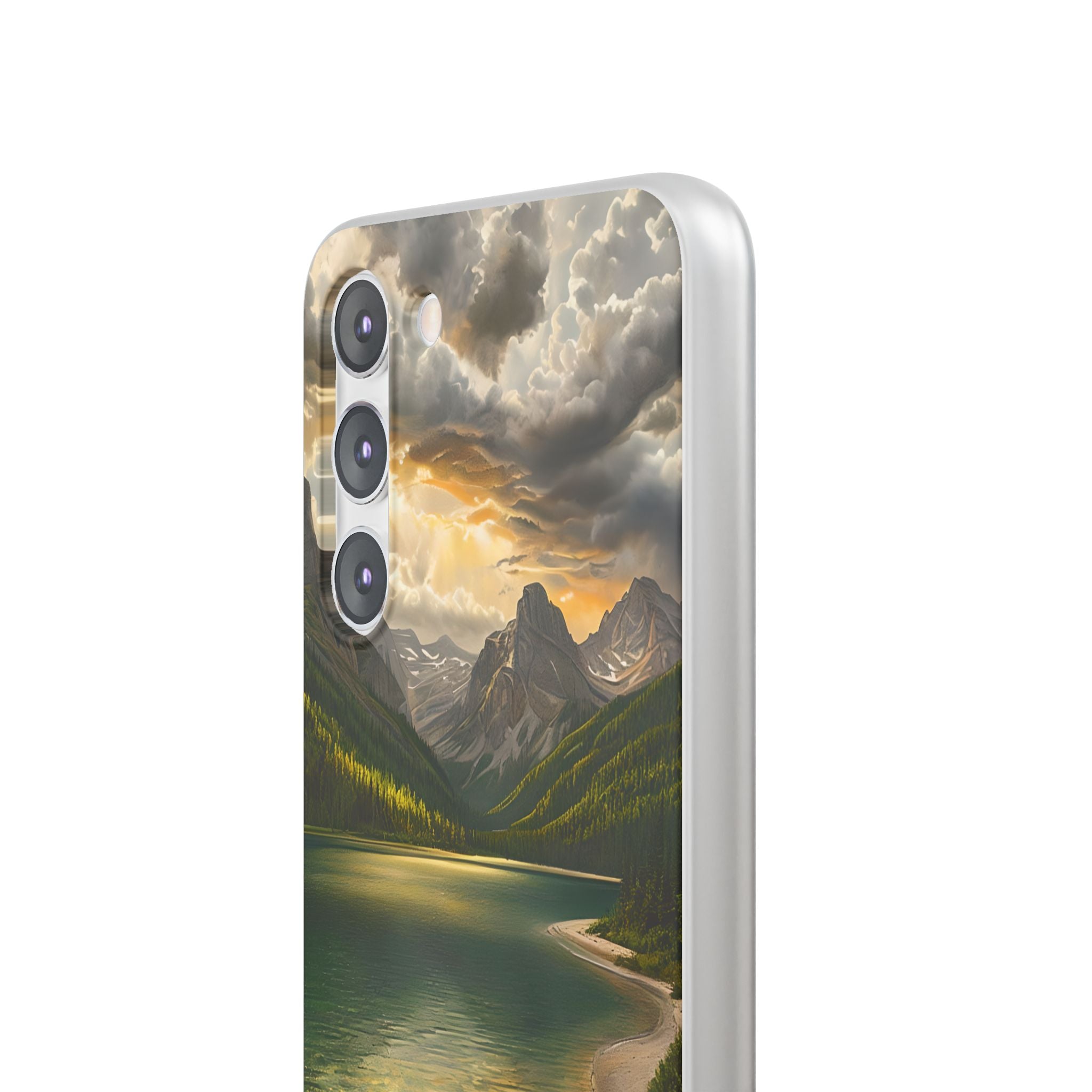 Gilded Mountain Lake · Soft Handyhülle für Samsung