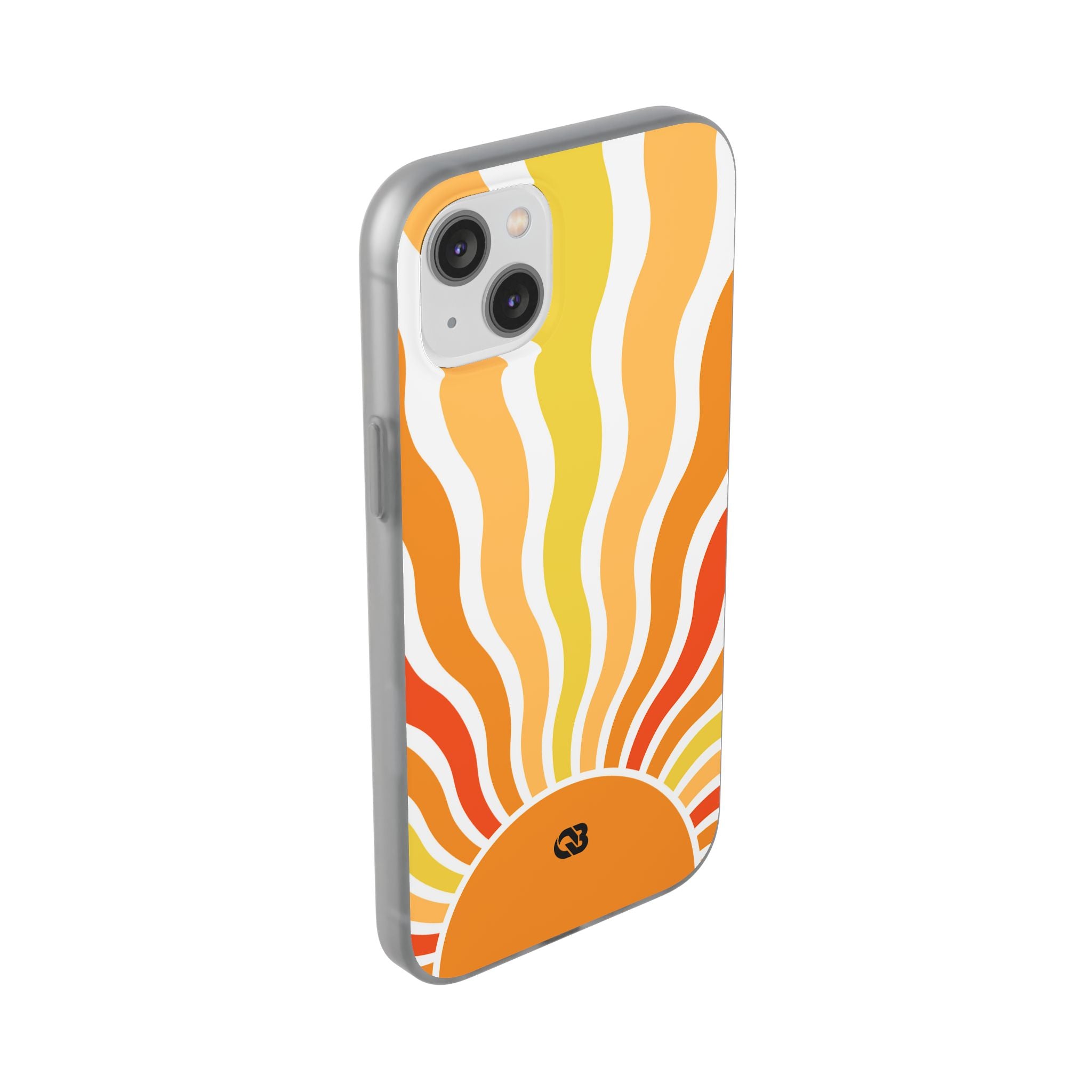 Amber Solar Waves · Soft Phone Case for iPhone