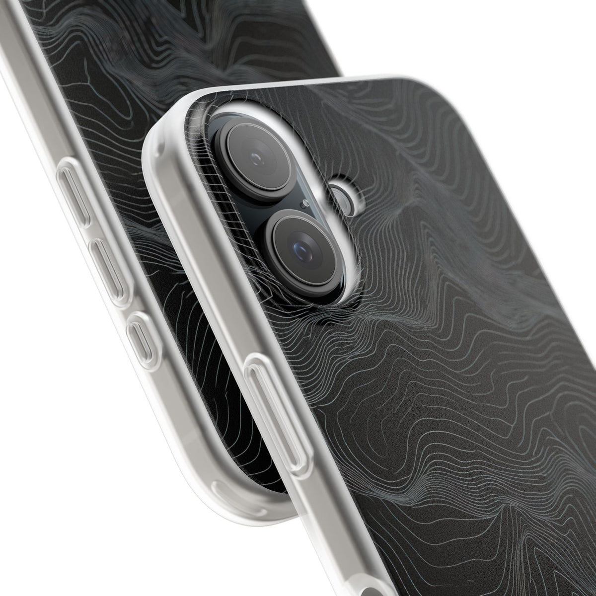 Obsidian Contour Elevation · Lite Phone Case for iPhone · Black