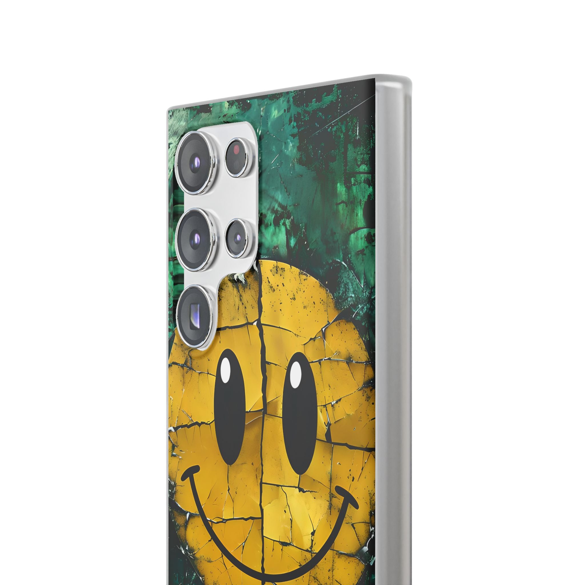 Fractured Yellow Grin · Soft Custodia per Samsung