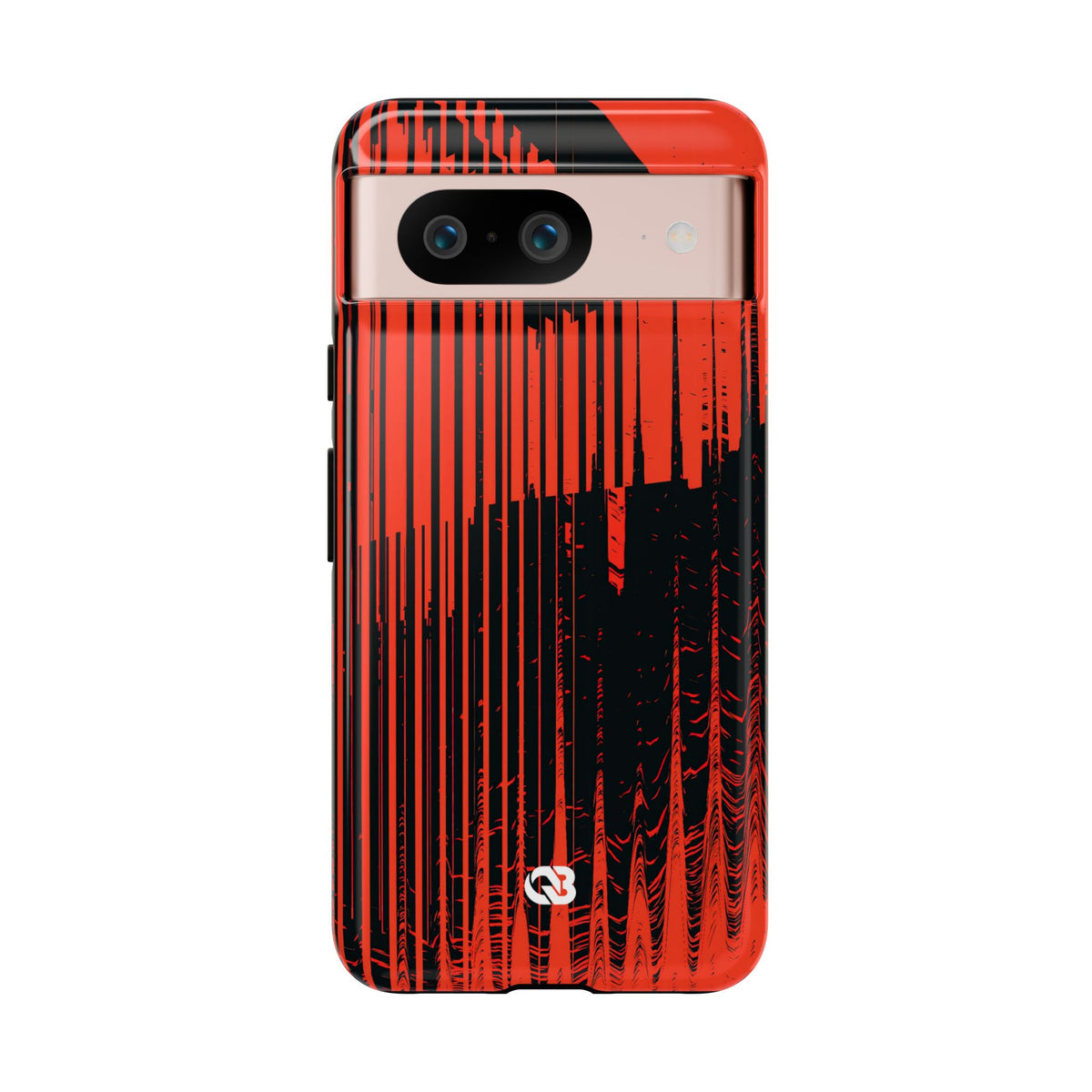 Red Tough Phone Case for Google Pixel - Crimson Brutalist Distortion