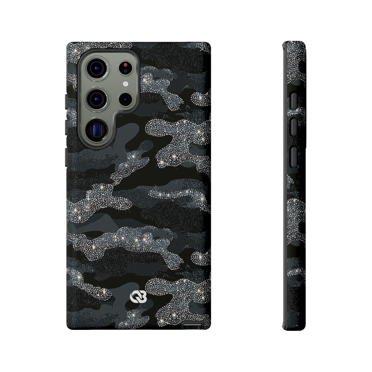 Glitter Shadow Camo · Tough Phone Case for Samsung · Black