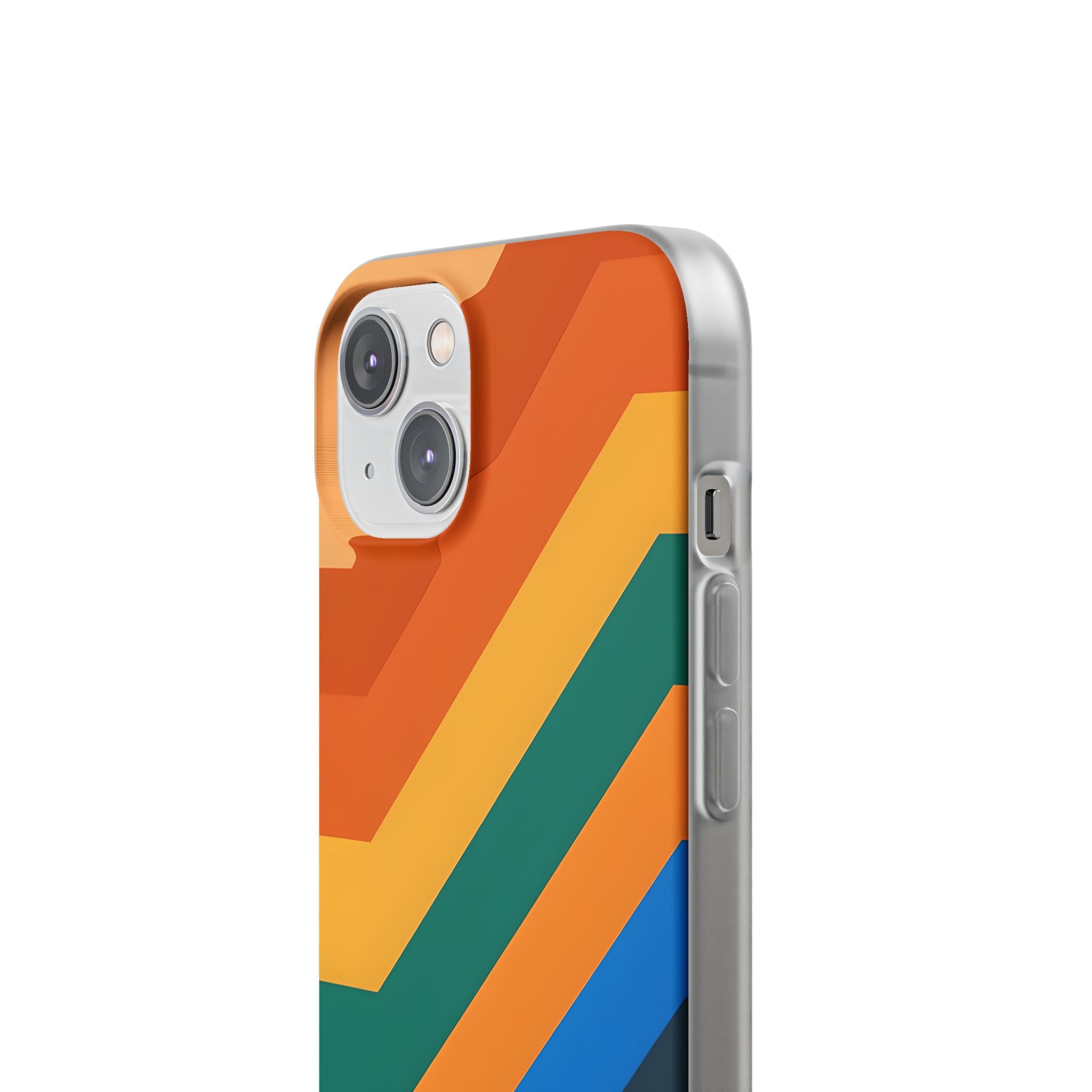 Retro Ridge Lines · Soft Phone Case for iPhone