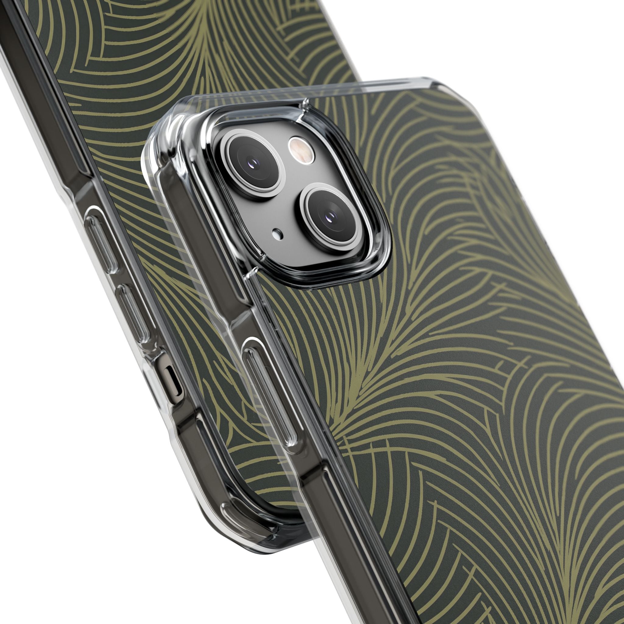 Green Impact MagSafe Phone Case for iPhone - Dark Olive Plume