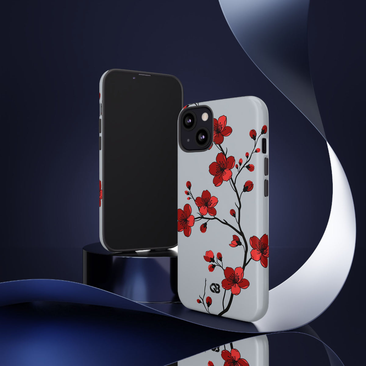 Scarlet Plum Blossom · Tough Phone Case for iPhone · Red