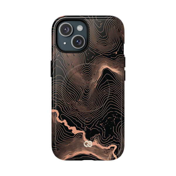 Mesa Elevation Contour · Tough 2.0 Magnetic Phone Case for iPhone · Black
