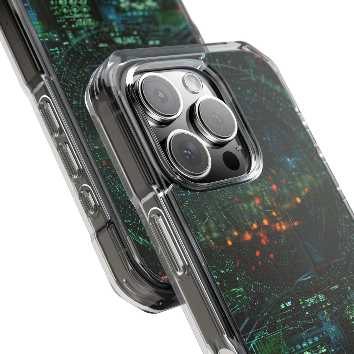 Tactical Avionics HUD · Clear Impact Magnetic Phone Case for iPhone · Green