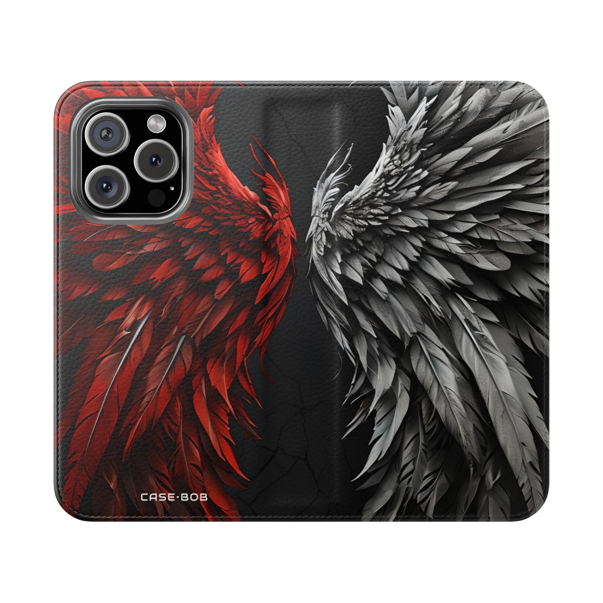 Crimson Silver Wings - iPhone 16 Pro Case - Wallet