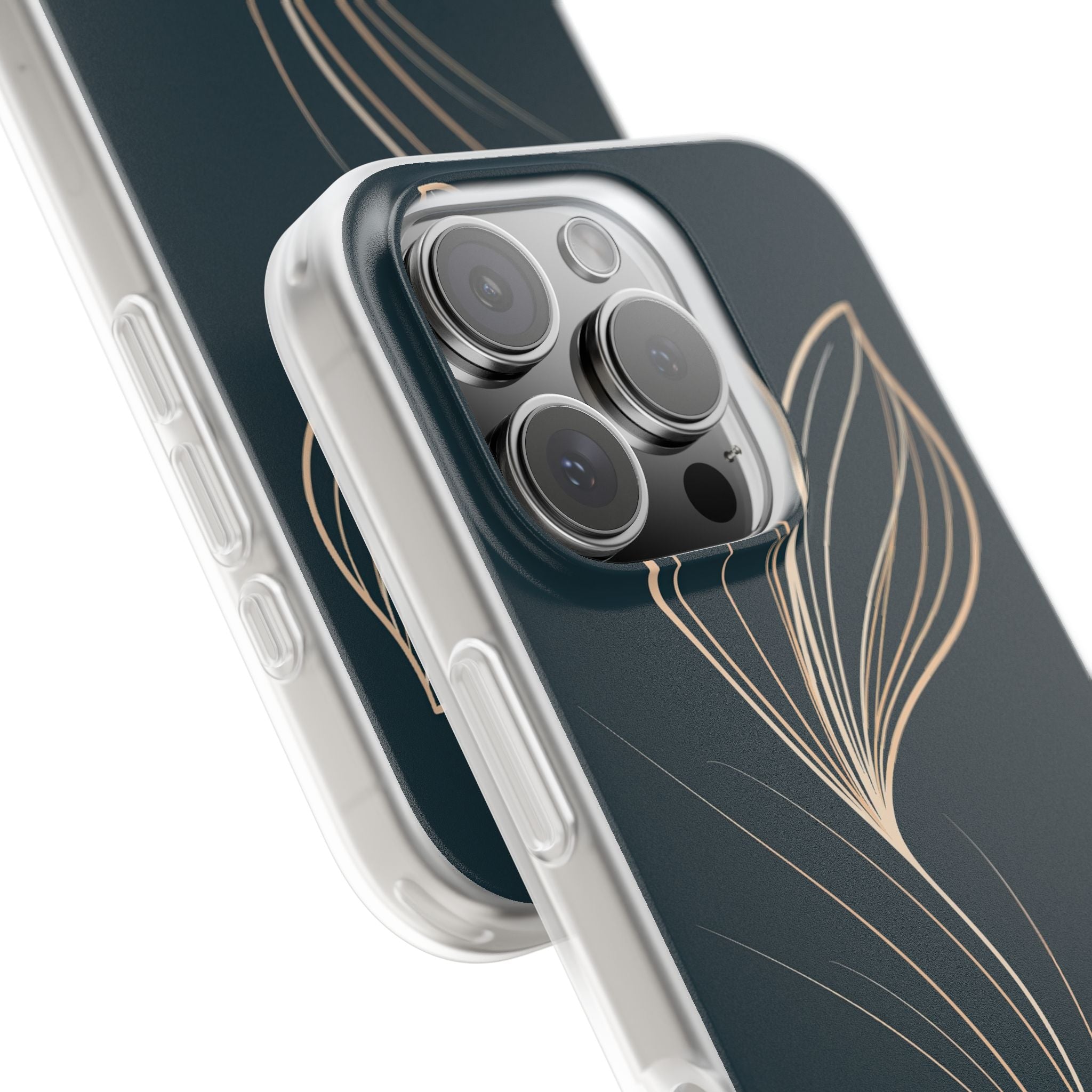 Teal Lite Phone Case for iPhone - Sandstone Silk Flora