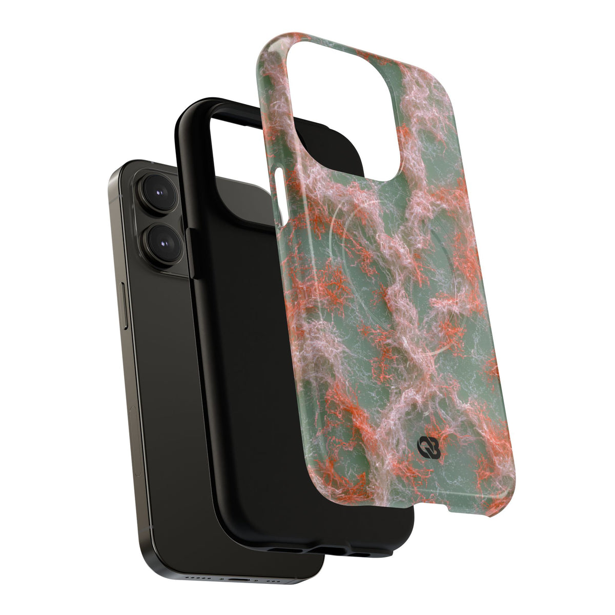 Coral Pixel Matrix · Tough 2.0 Magnetic Phone Case for iPhone · Green