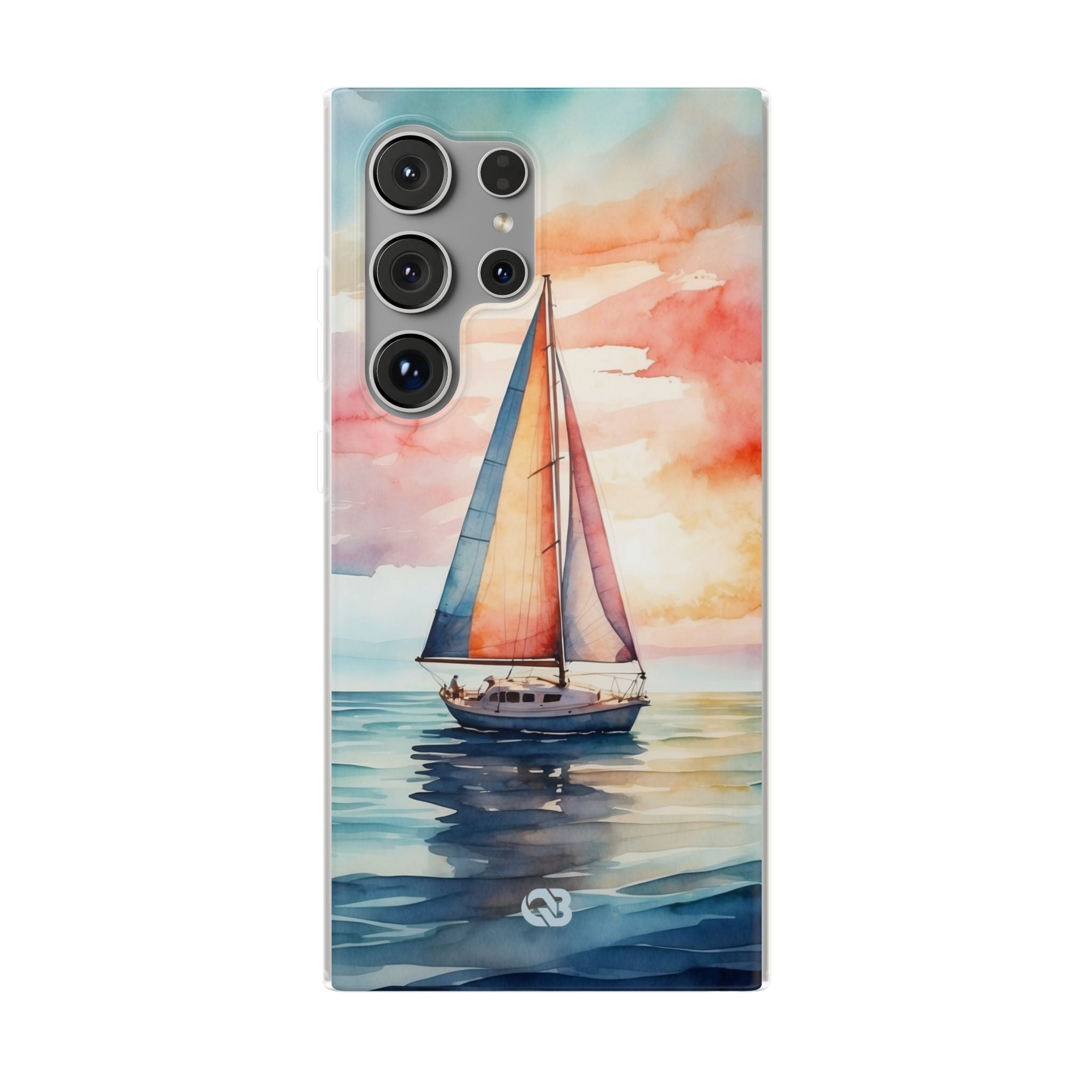 Crimson Horizon Sail · Soft Phone Case for Samsung