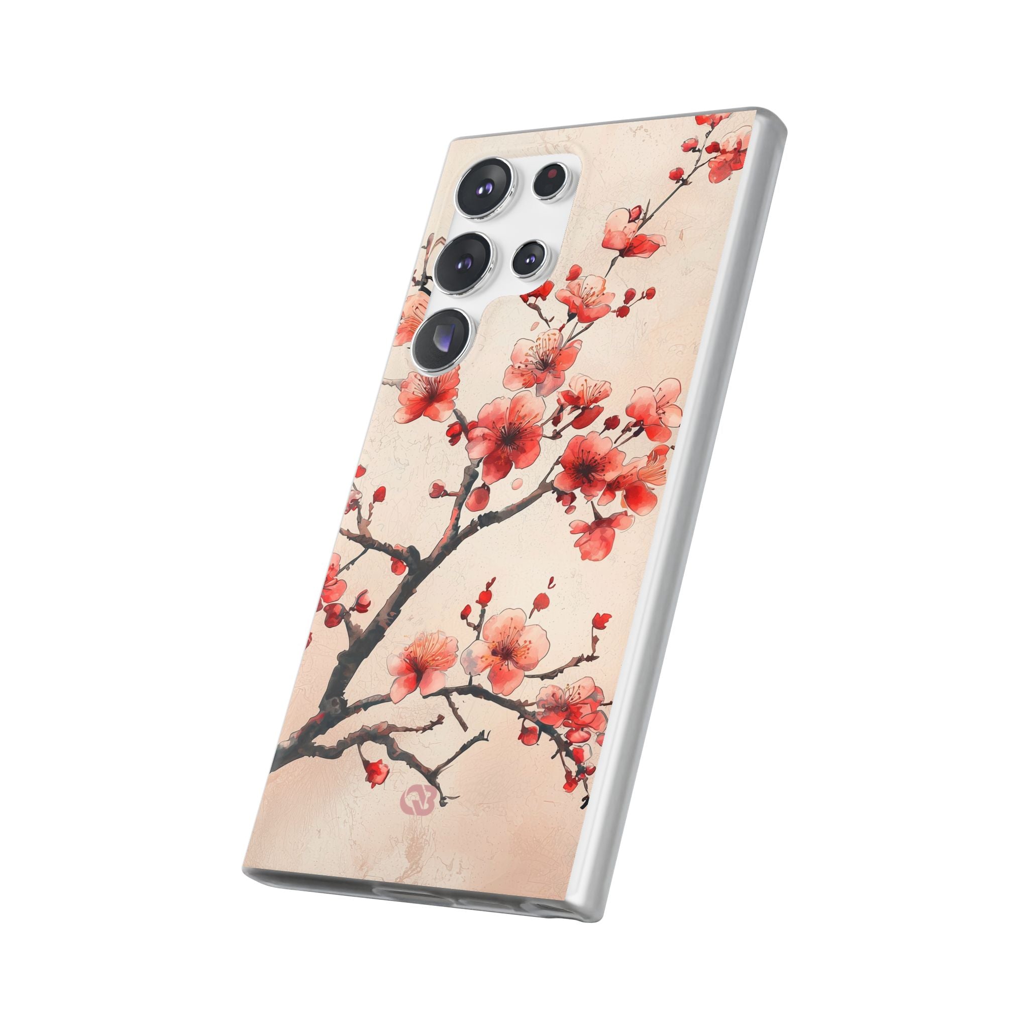 Crimson Silk Flora · Soft Phone Case for Samsung