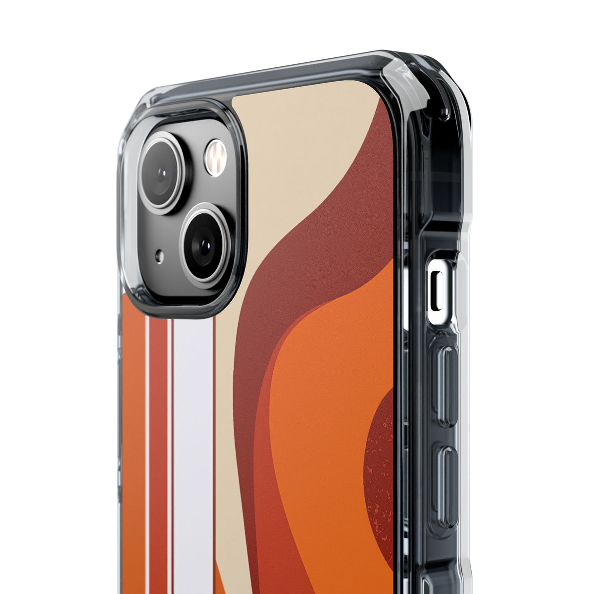 Orange Impact MagSafe Phone Case for iPhone - Terracotta Metro Line