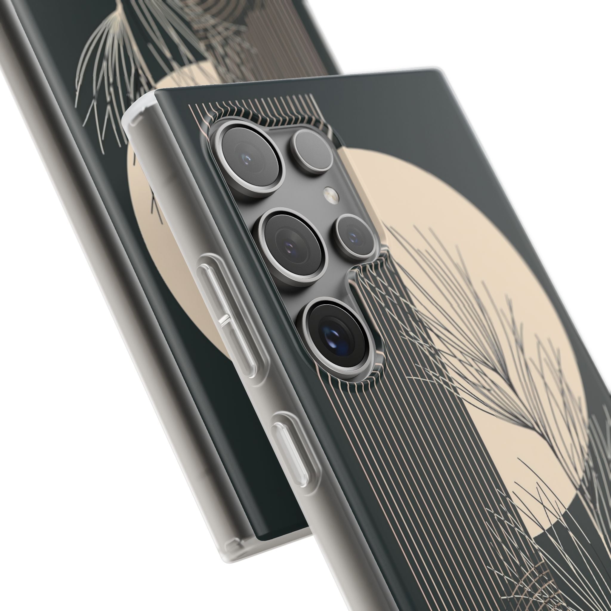 Black Lite Phone Case for Samsung - Obsidian Sand Willow