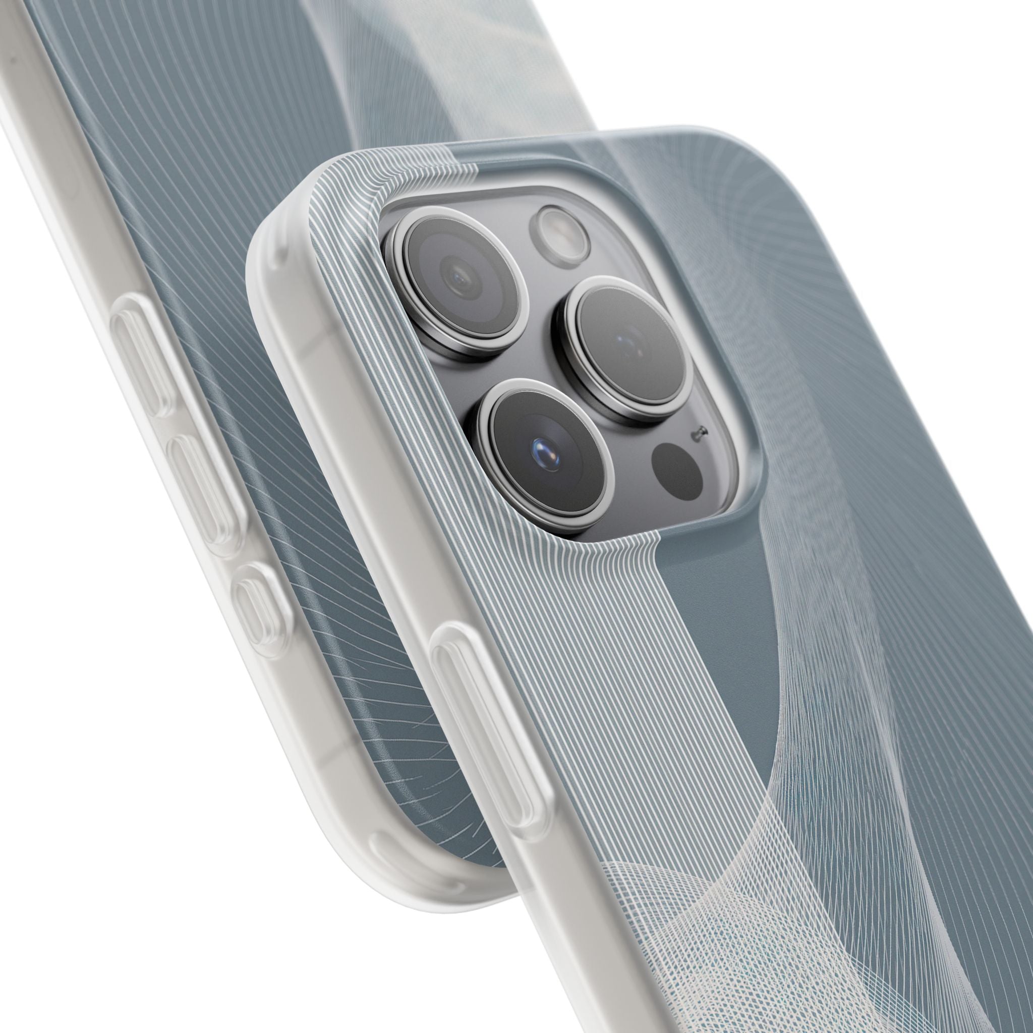 Grey Lite Phone Case for iPhone - Slate Mesh Horizon