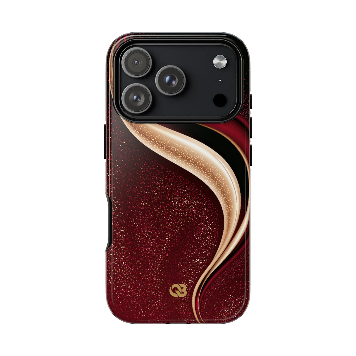 Gilded Crimson Flow · Tough Phone Case for iPhone · Red