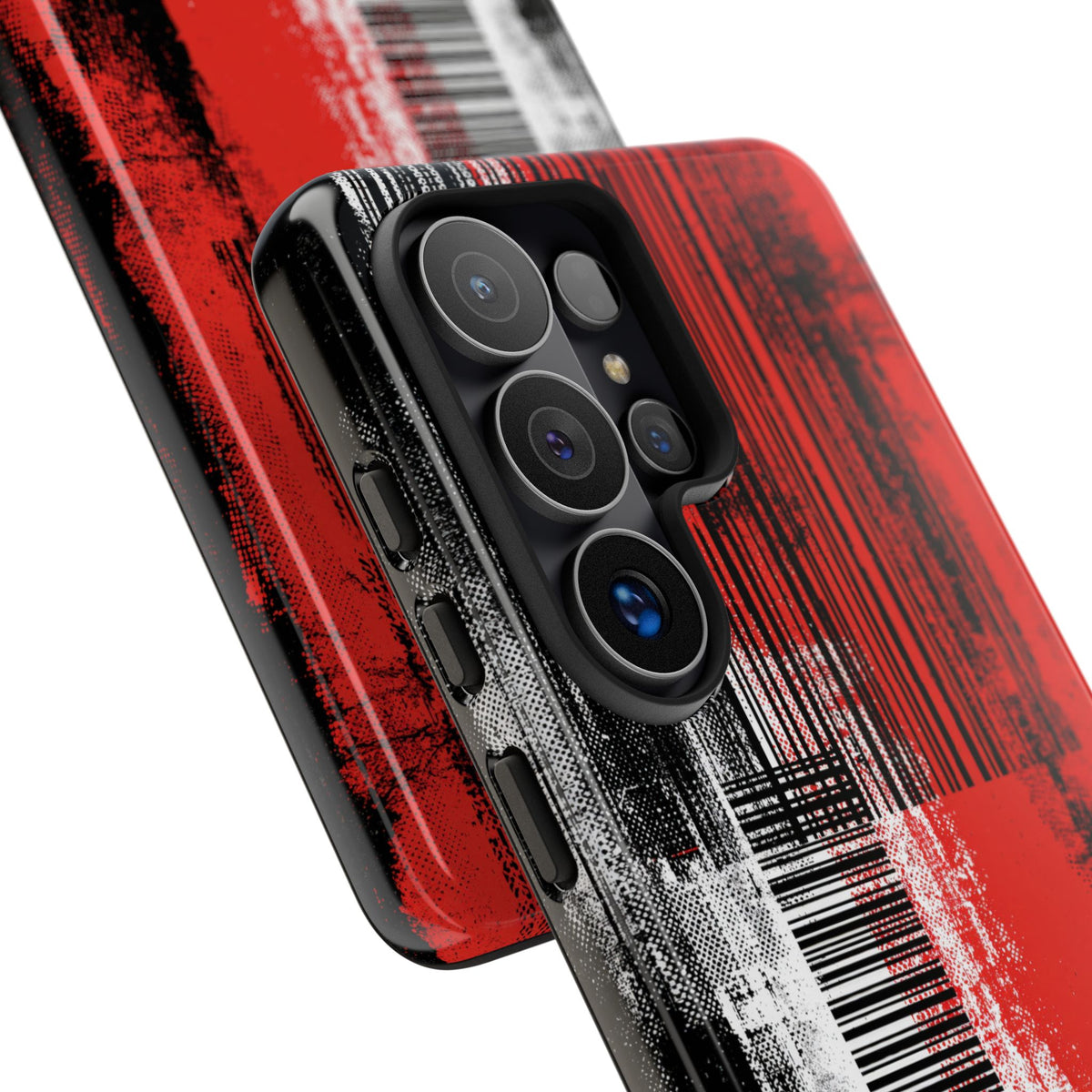 Distorted Barcode · Tough Phone Case for Samsung · Black